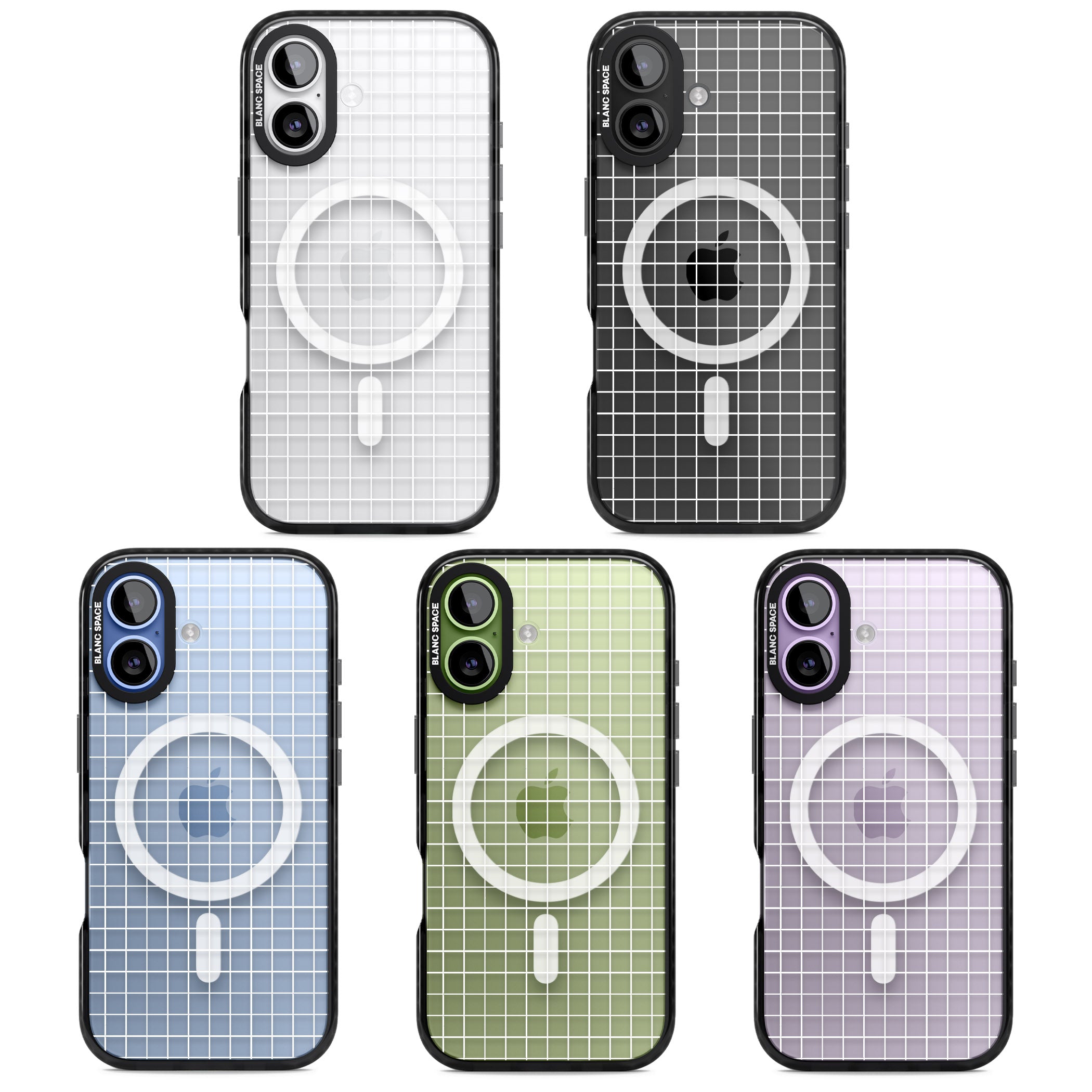 Modern Grid Pattern iPhone 17 Impact Pro Black Phone Case APT Impact Protection