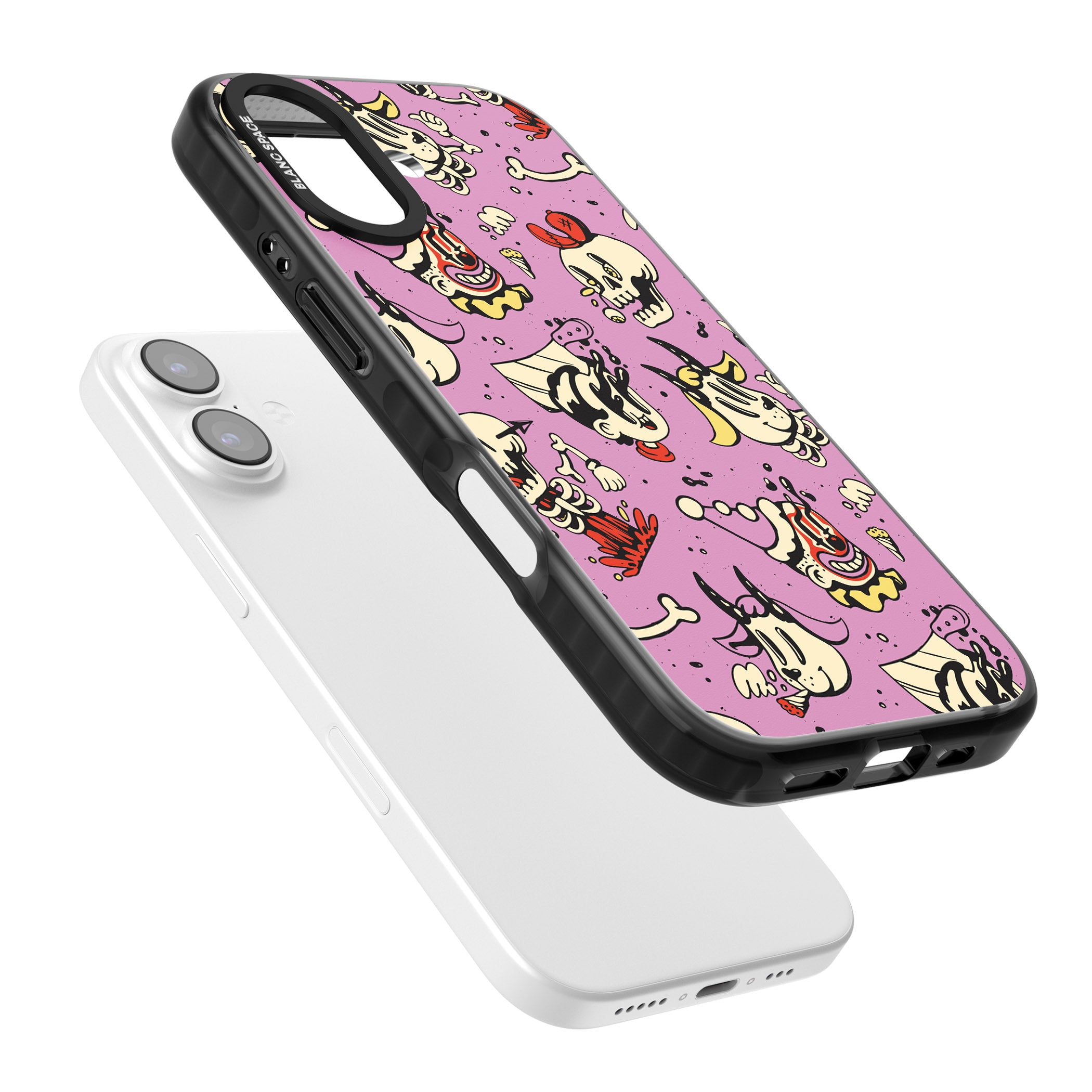Purple Retro Halloween Pattern iPhone 17 Impact Pro Black Phone Case Colours
