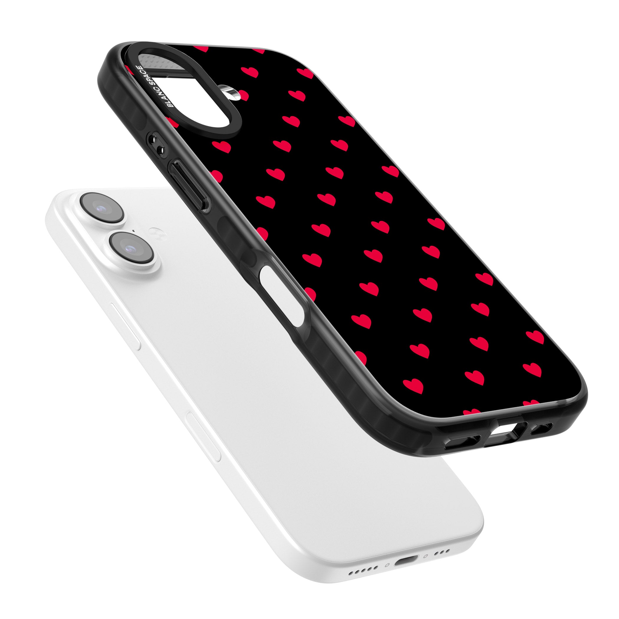 Small Heart Pattern: Red & iPhone 17 Impact Pro Black Phone Case Colours