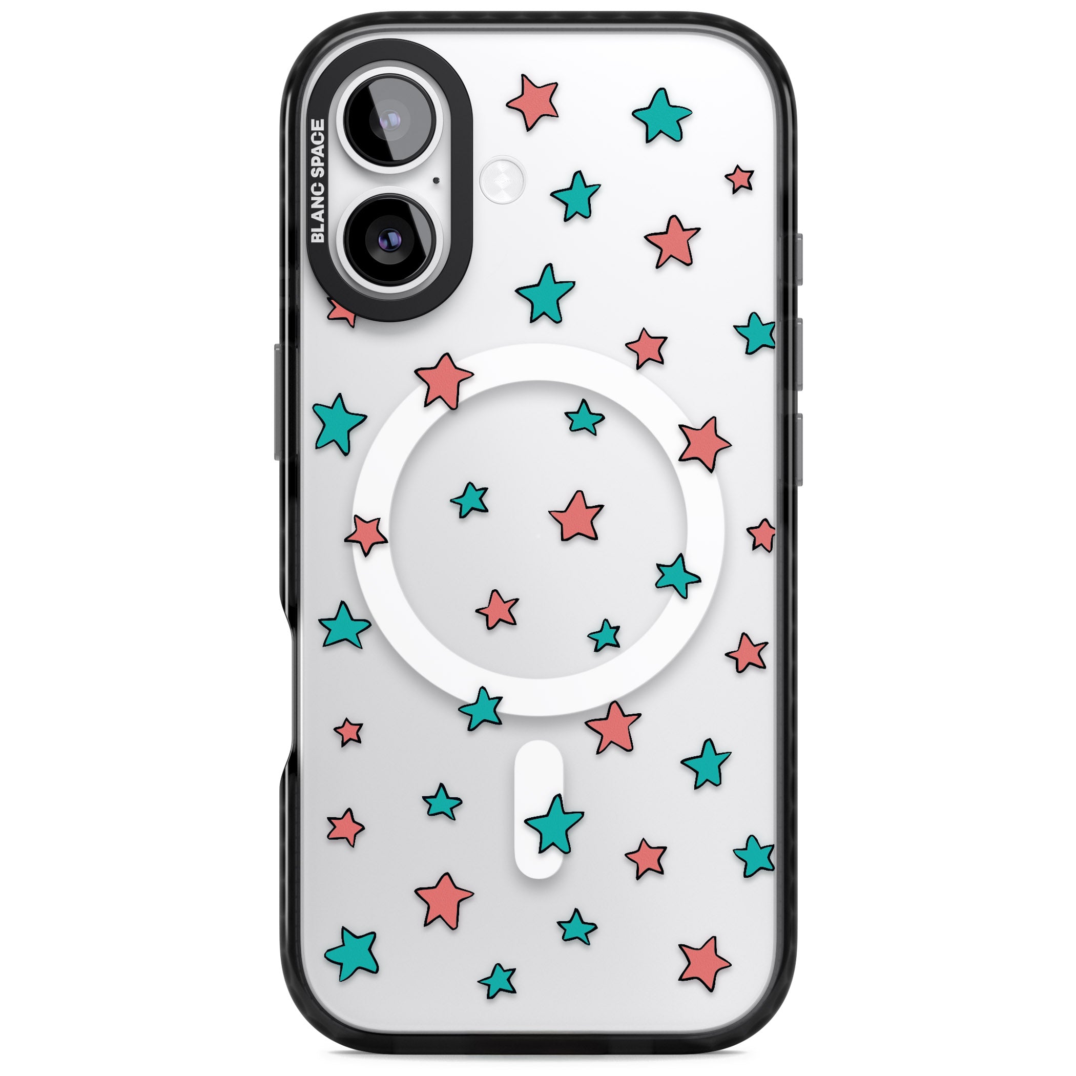 Heartstopper Stars Pattern iPhone 17 Impact Pro Black Phone Case