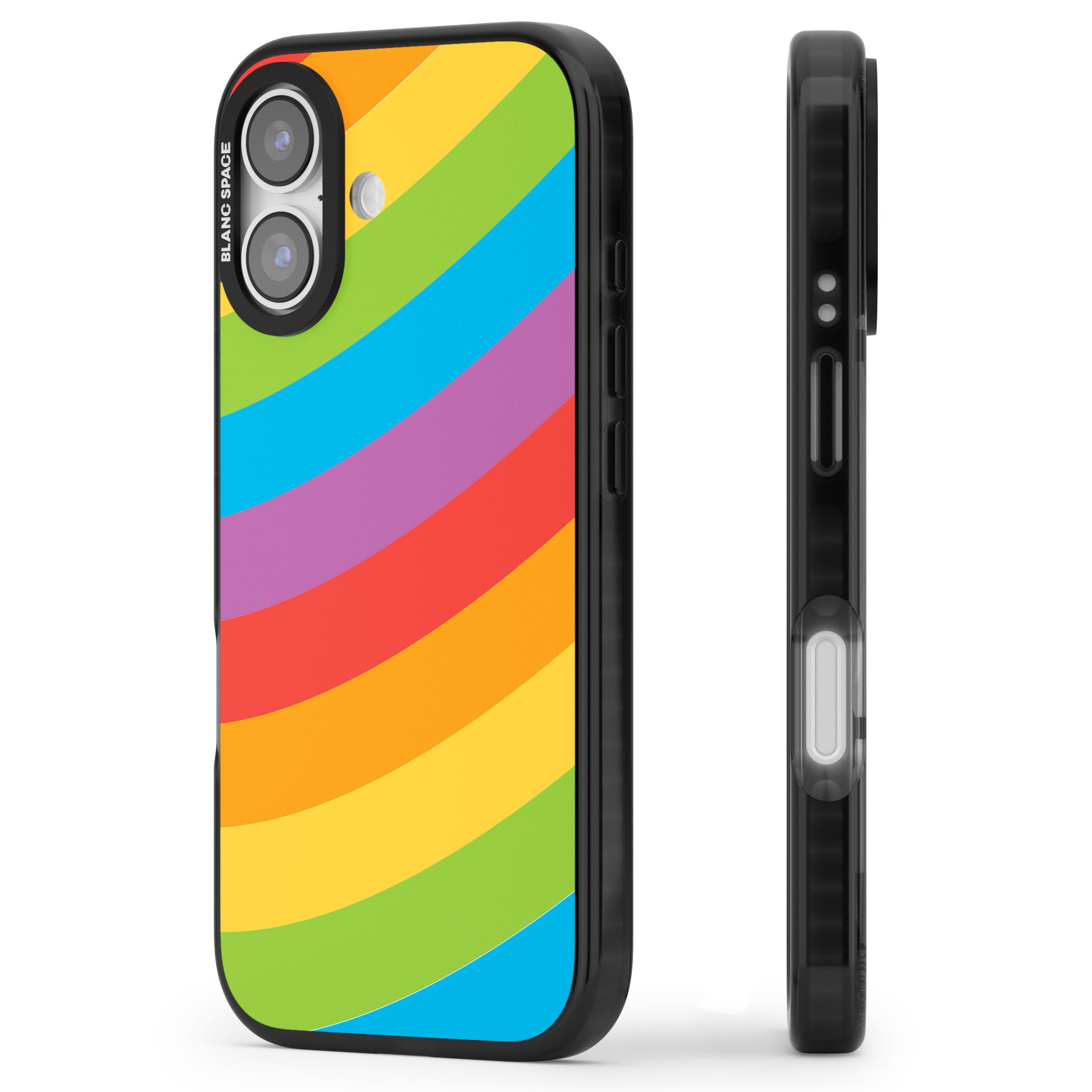 Lucky Rainbow iPhone 17 Impact Pro Black Phone Case Side Profile