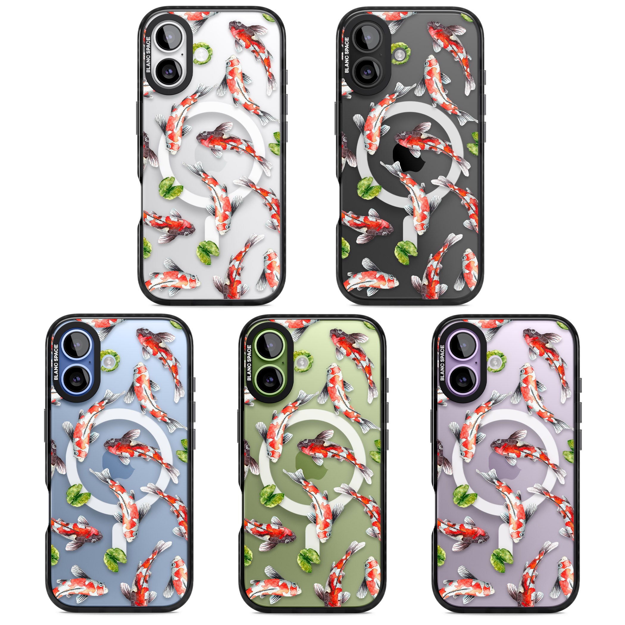 Koi Fish Watercolour iPhone 17 Impact Pro Black Phone Case APT Impact Protection