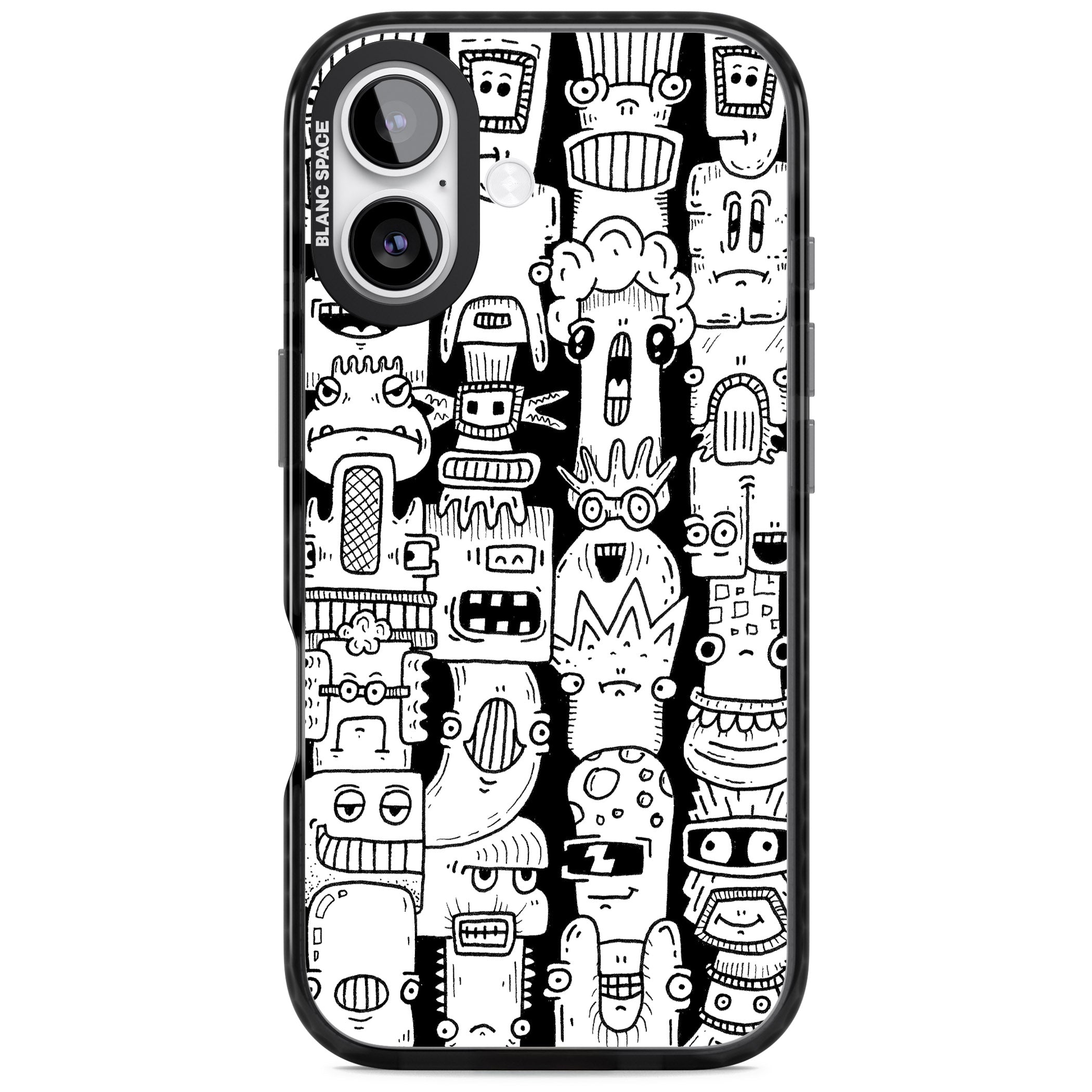Monochrome Heads iPhone 17 Impact Pro Black Phone Case