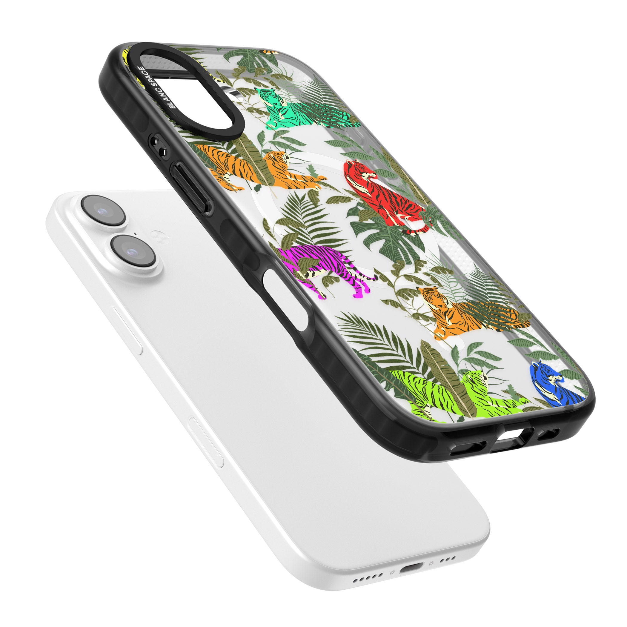 Colorful Jungle Tiger iPhone 17 Impact Pro Black Phone Case Colours