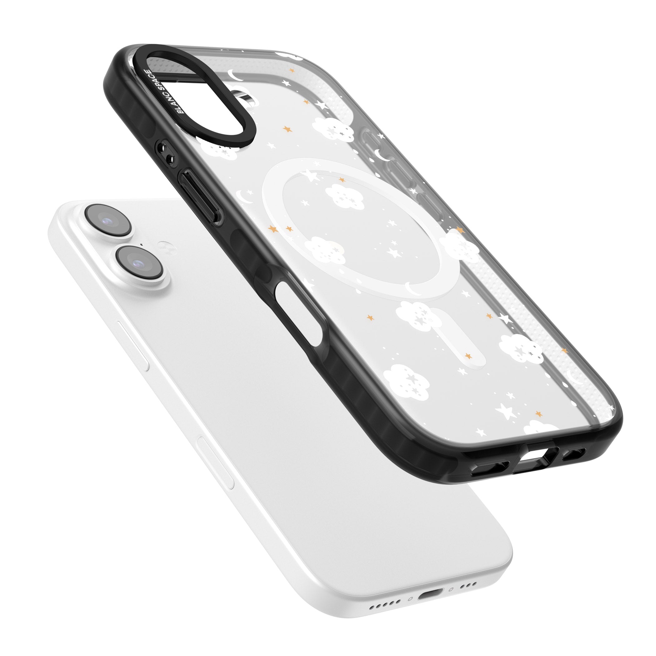 Starry Night Cloud iPhone 17 Impact Pro Black Phone Case Colours