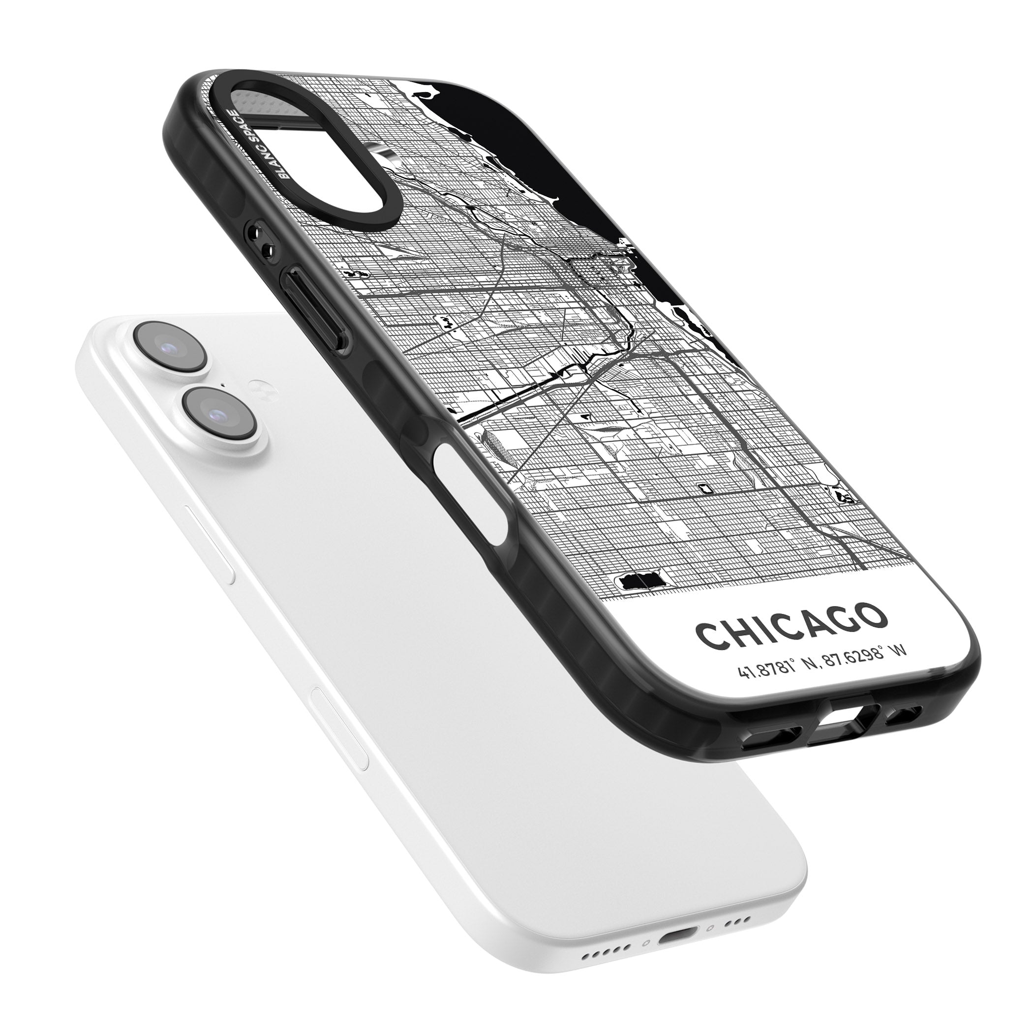 Chicago Map iPhone 17 Impact Pro Black Phone Case Colours