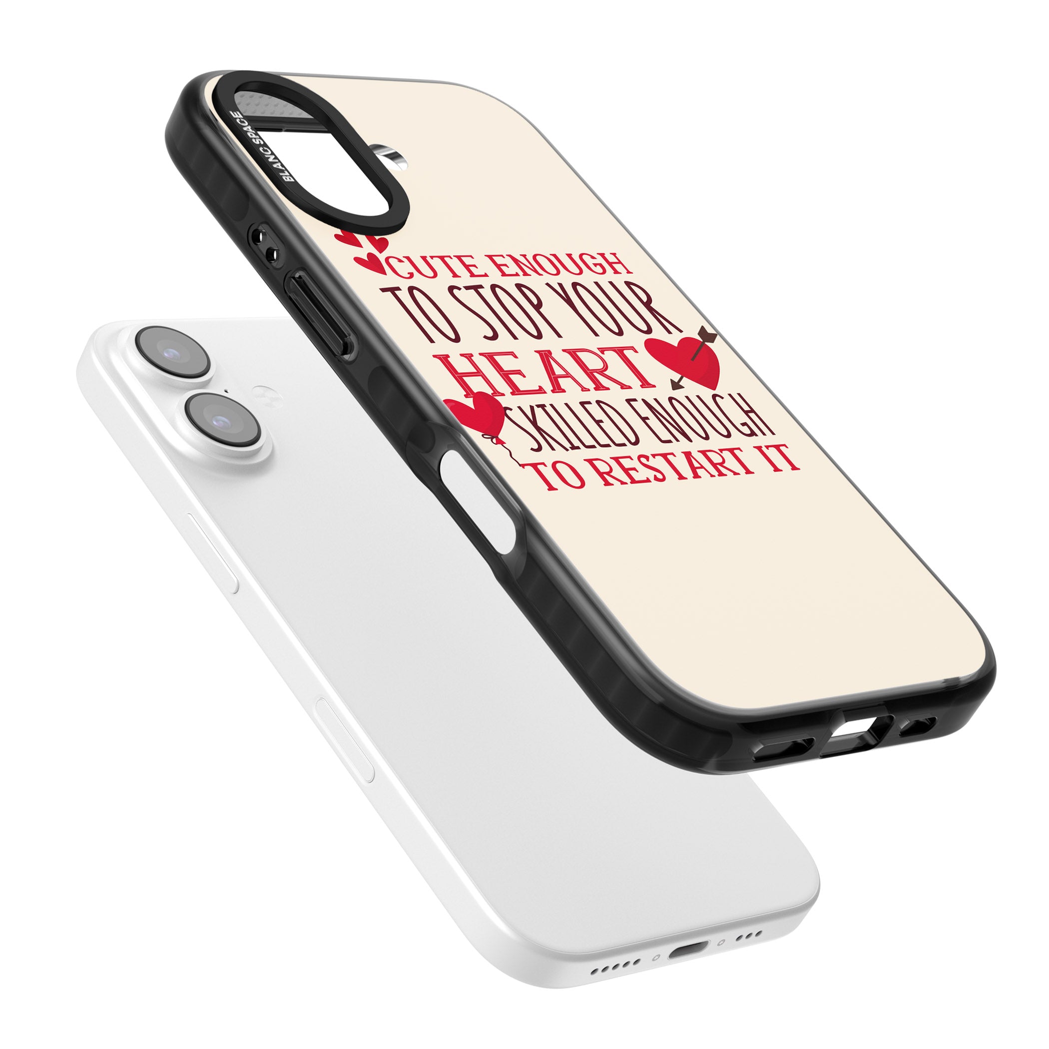 Cute Enough To Stop Your Heart iPhone 17 Impact Pro Black Phone Case Colours