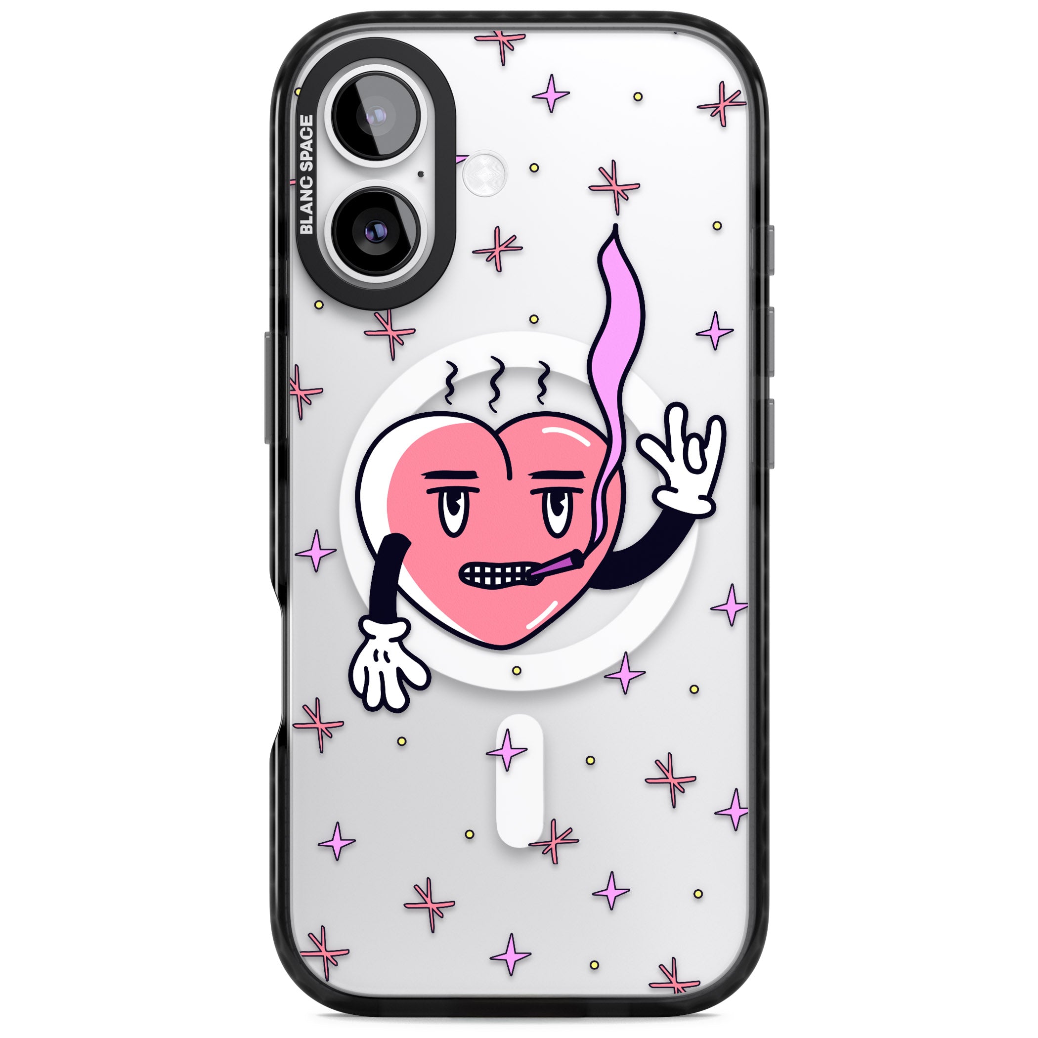 Quirky Heart iPhone 17 Impact Pro Black Phone Case
