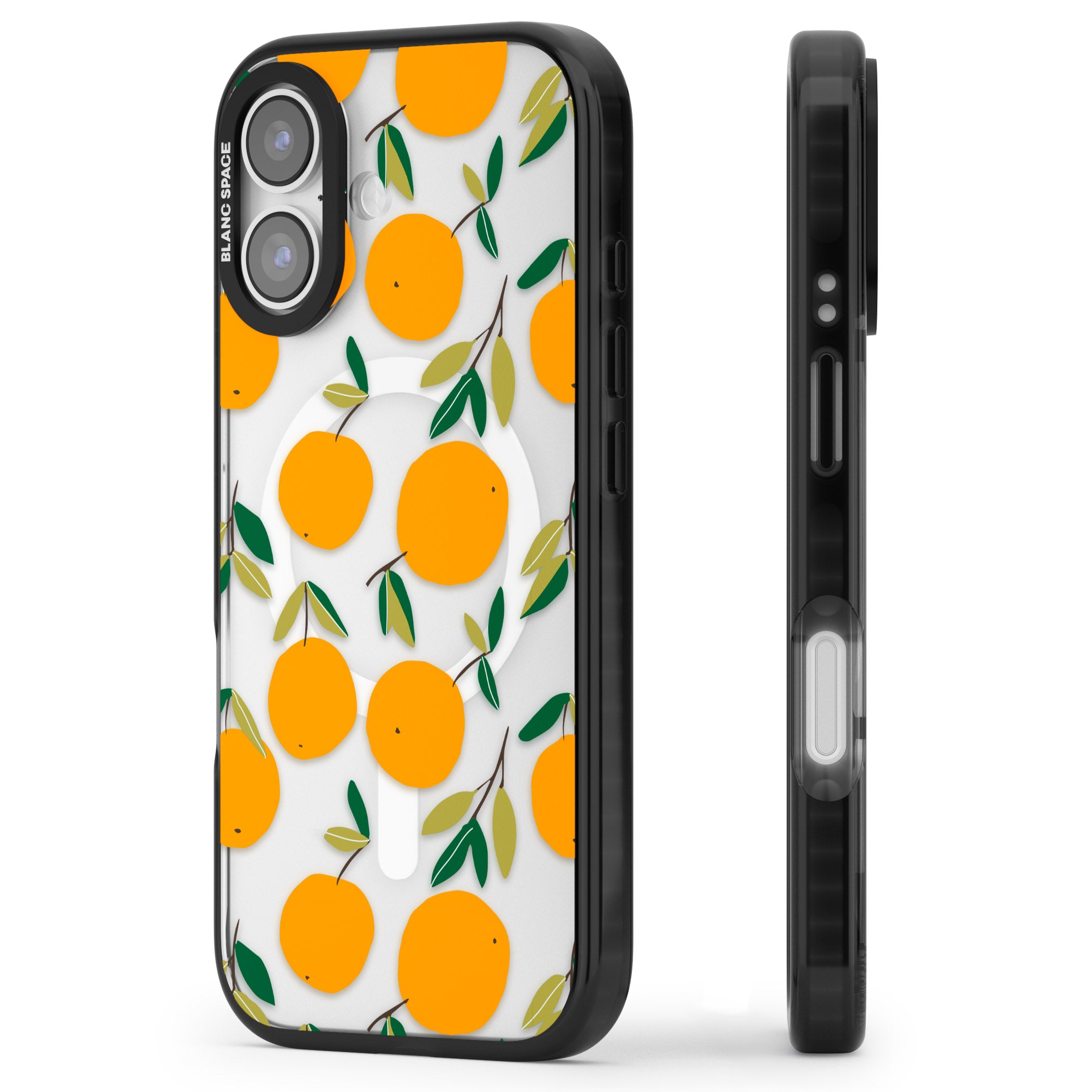 Citrus Grove iPhone 17 Impact Pro Black Phone Case Side Profile