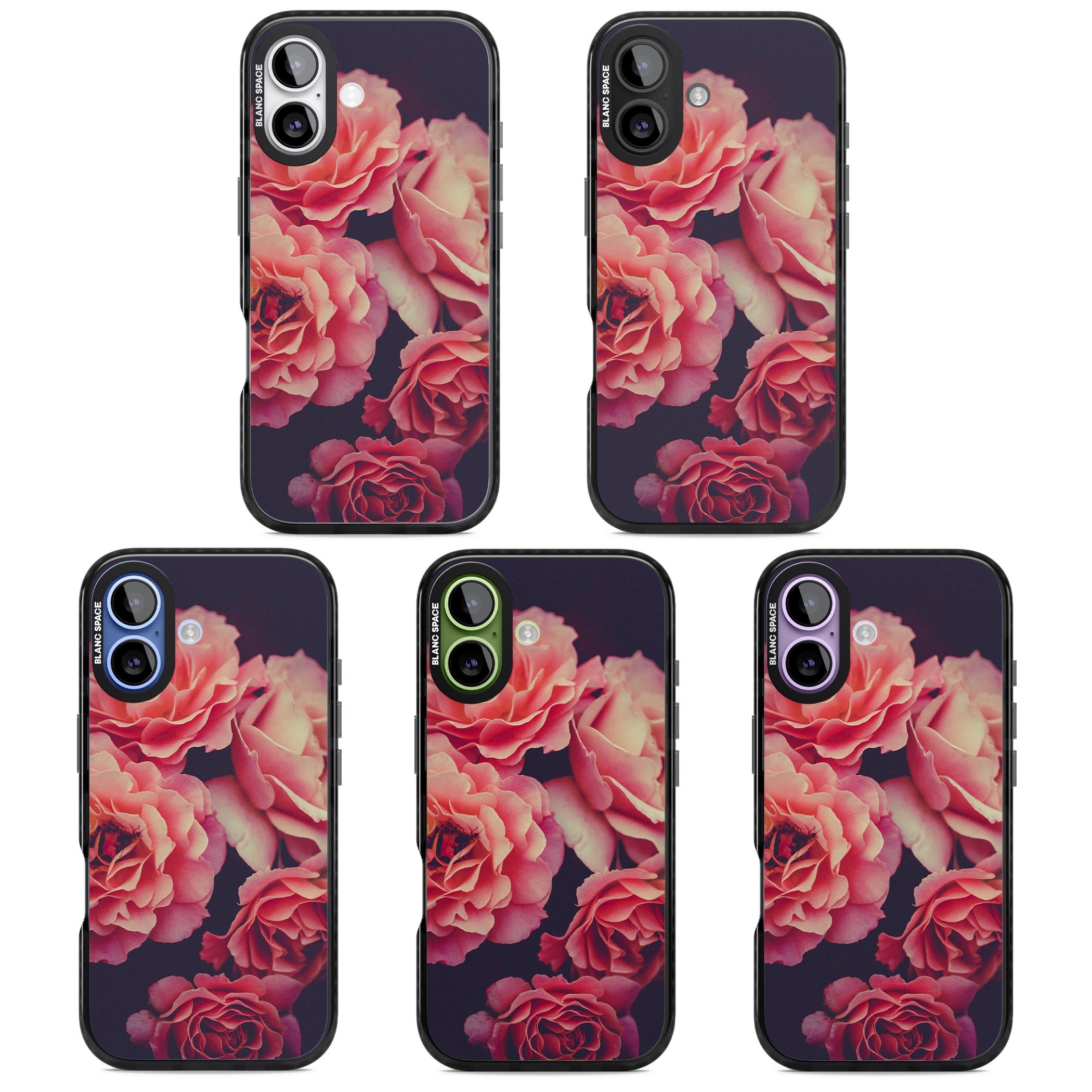 Midnight Rose Bloom iPhone 17 Impact Pro Black Phone Case APT Impact Protection