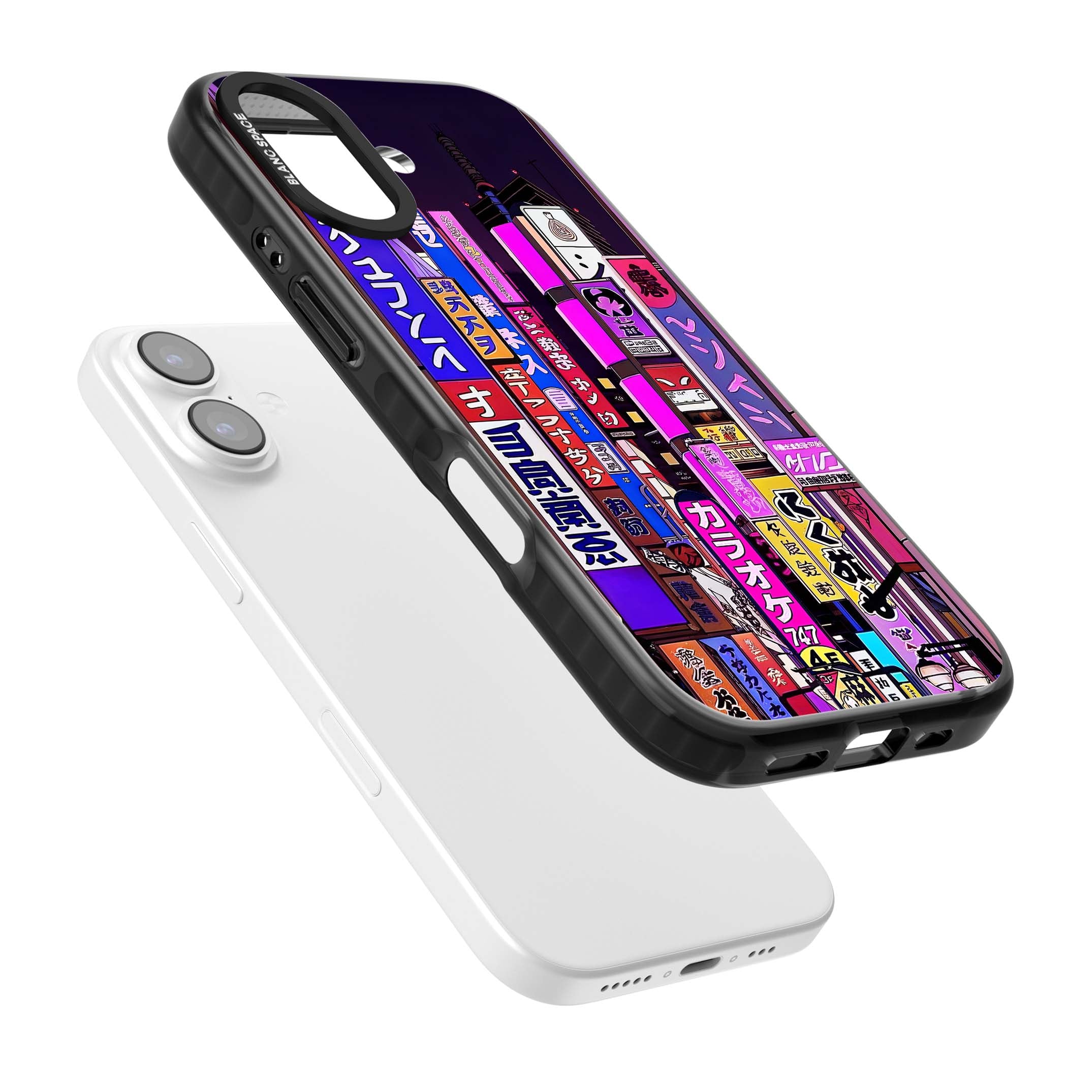 NEON NIGHT anime iPhone case | Black Impact Magsafe case for iPhone 17