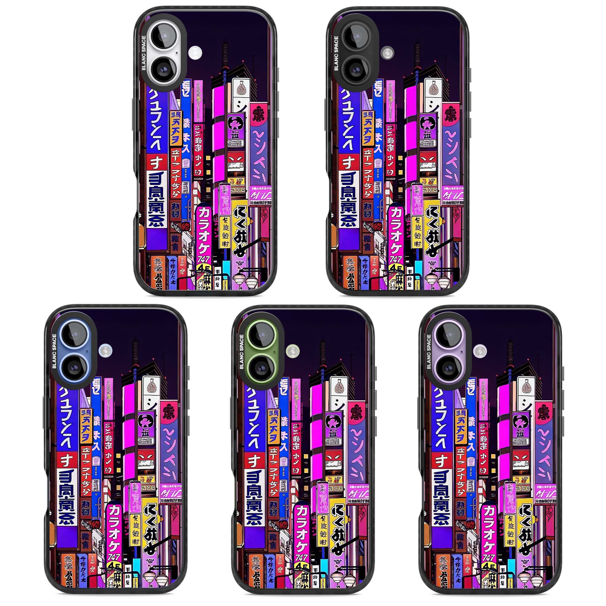 NEON NIGHT anime iPhone case | Black Impact Magsafe case for iPhone 17