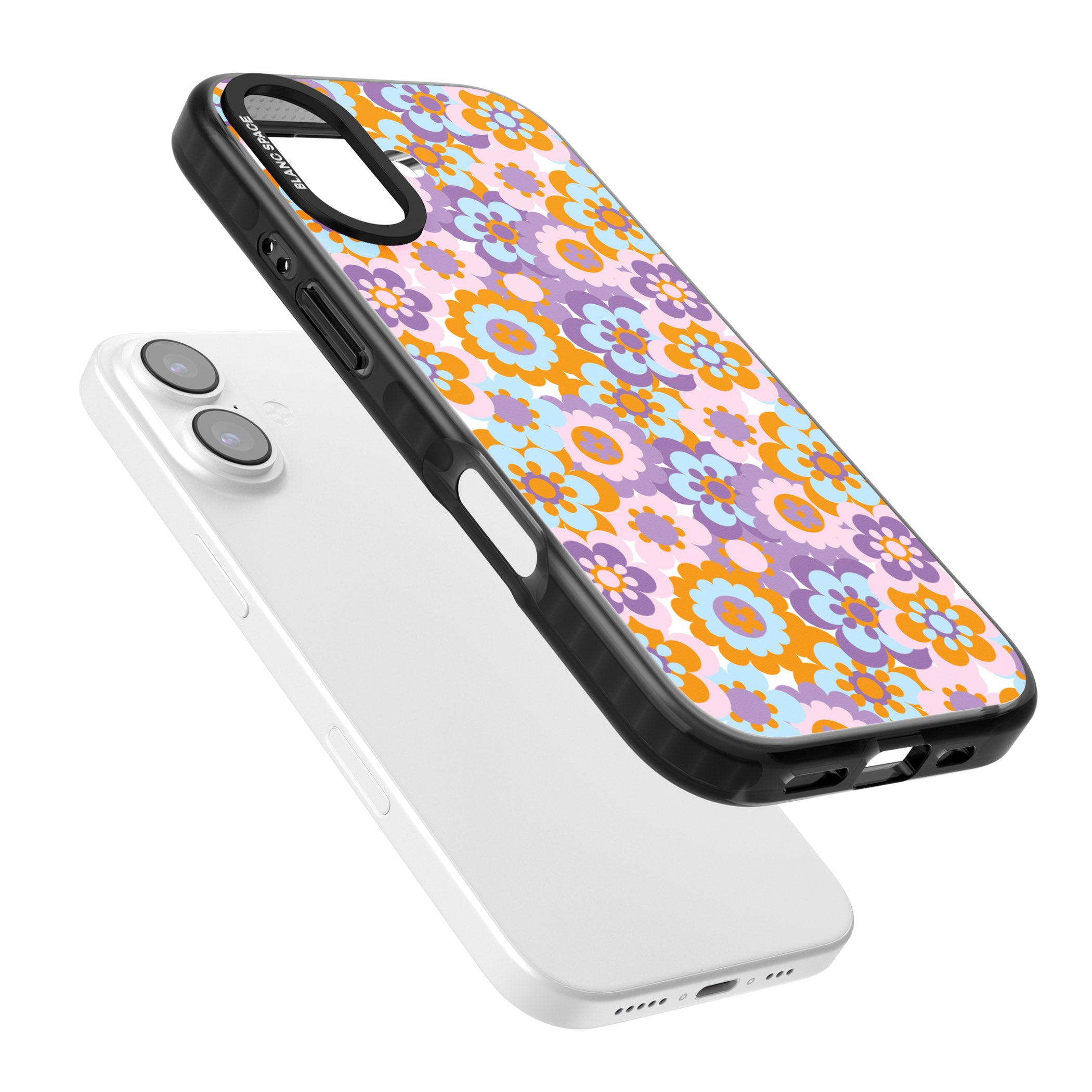 Flower Power Pattern iPhone 17 Impact Pro Black Phone Case Colours