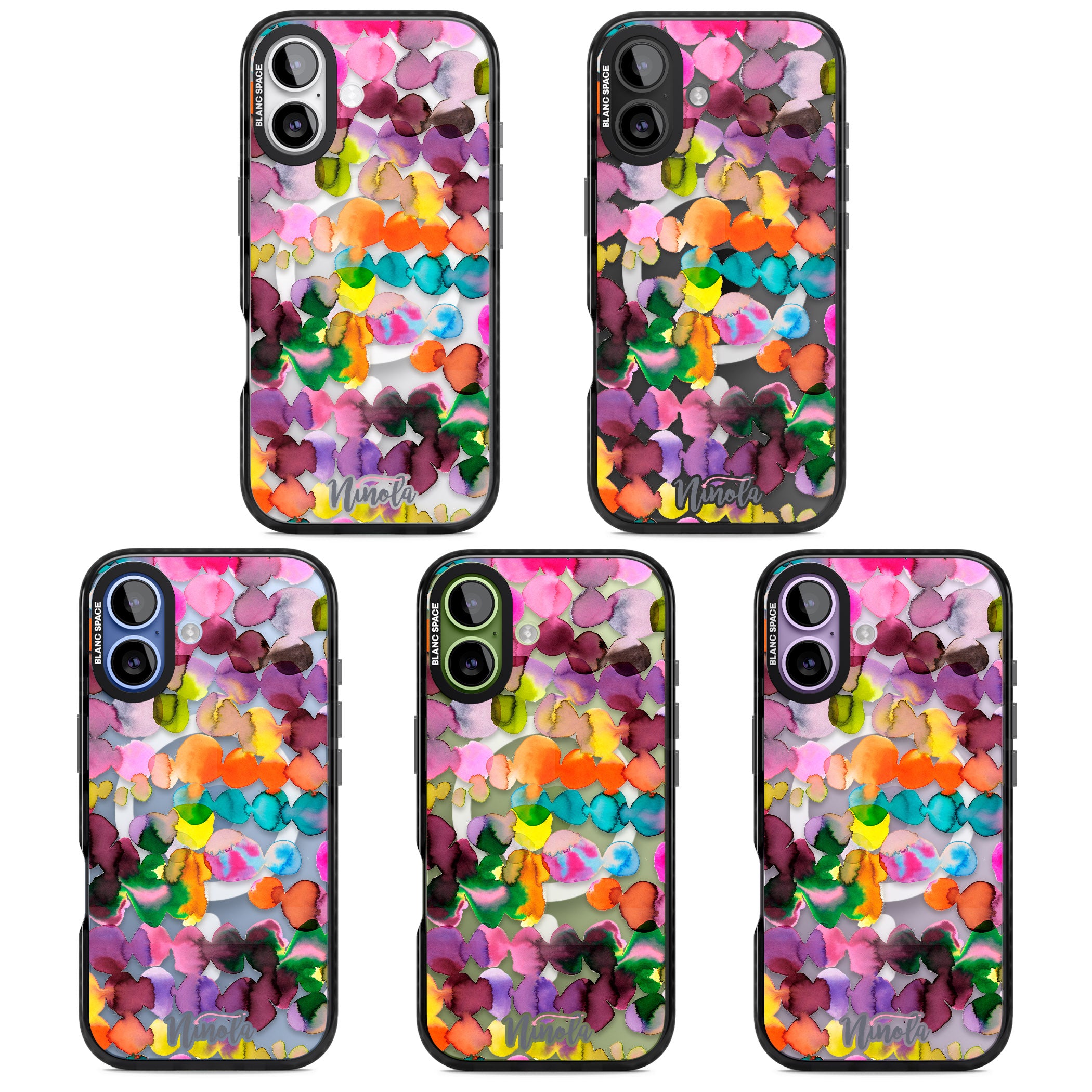 Ink Splash Hues iPhone 17 Impact Pro Black Phone Case APT Impact Protection