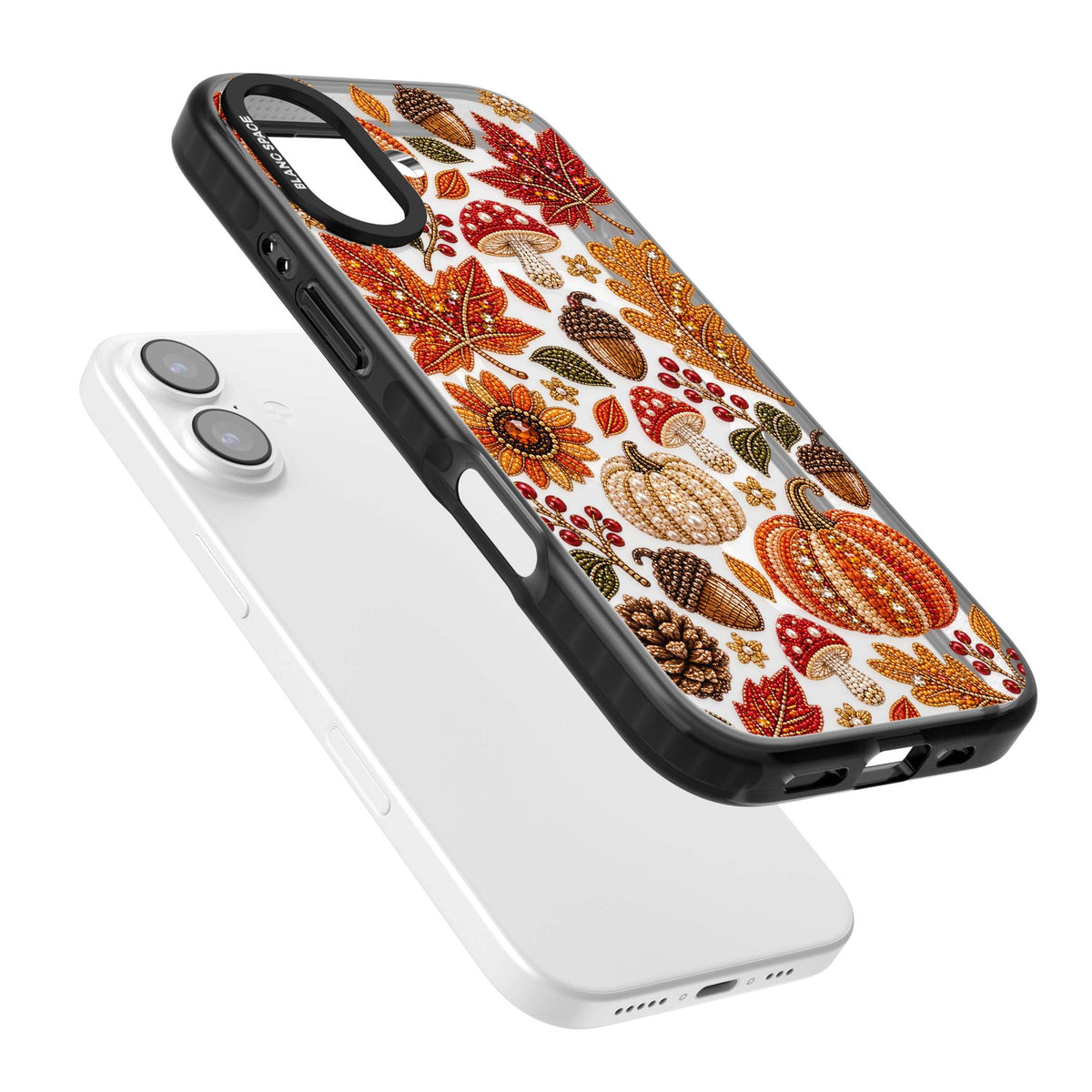 Beaded Autumn iPhone case | Black Impact Magsafe case for iPhone 17