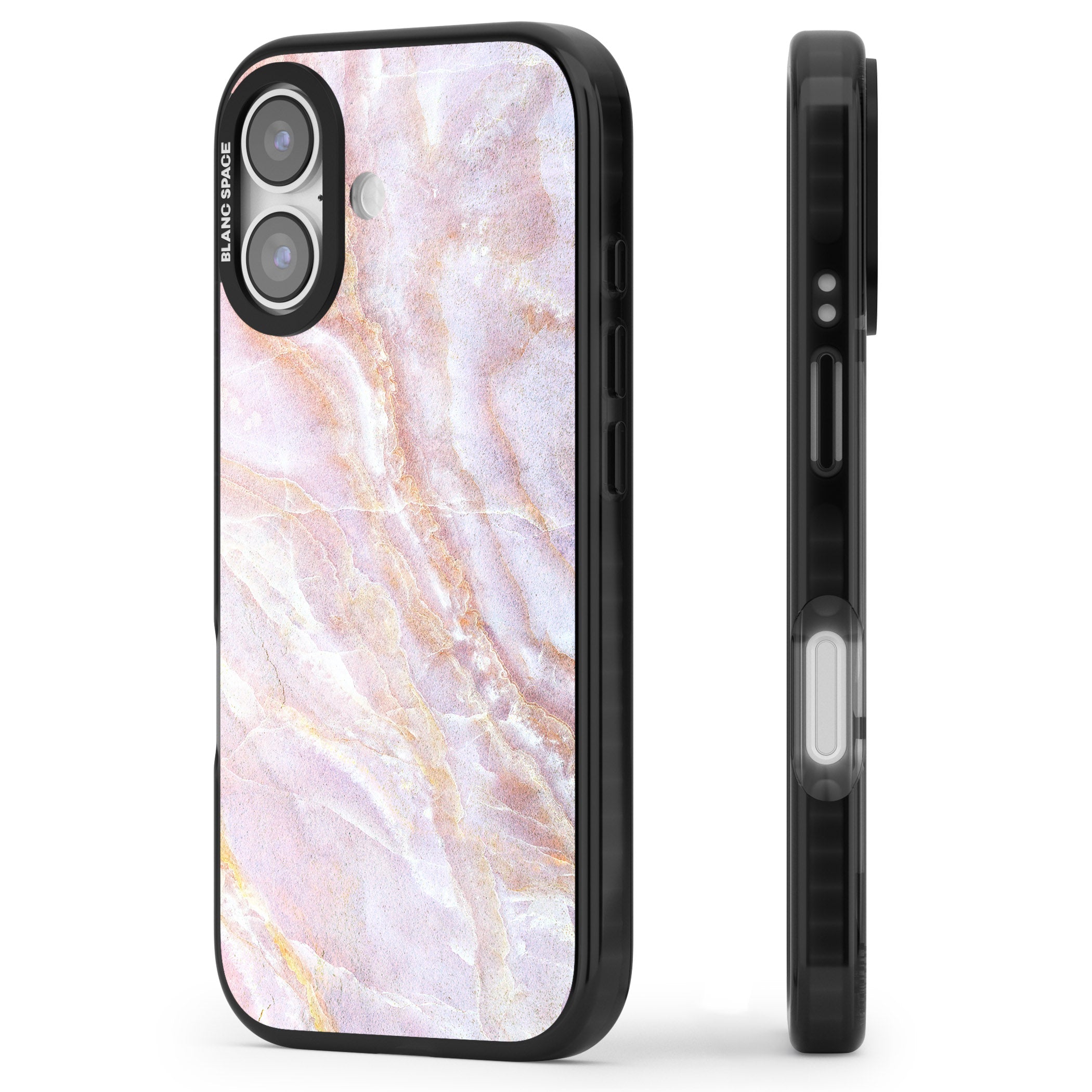 Soft Onyx Blush iPhone 17 Impact Pro Black Phone Case Side Profile