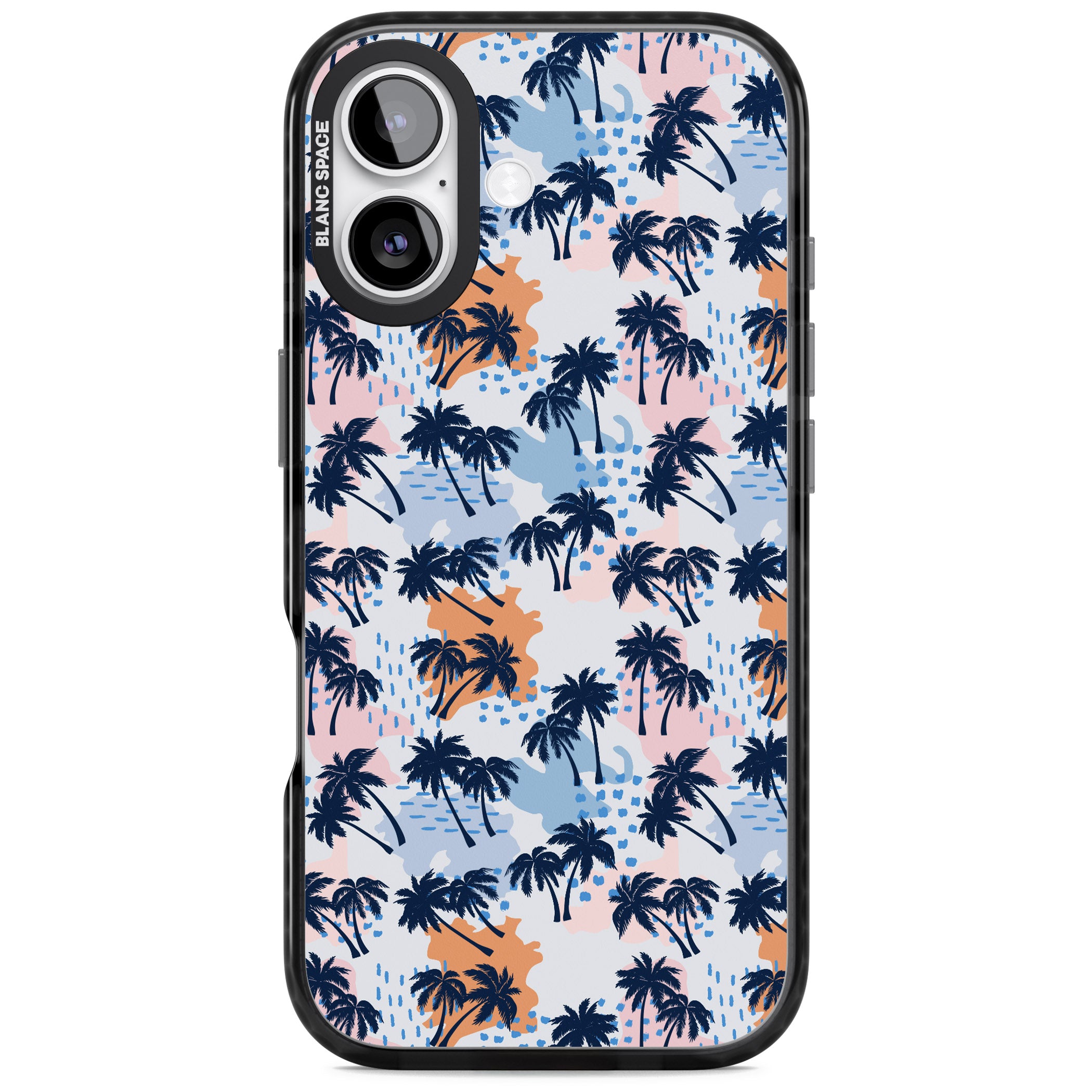 Tropical Vibes Palm iPhone 17 Impact Pro Black Phone Case