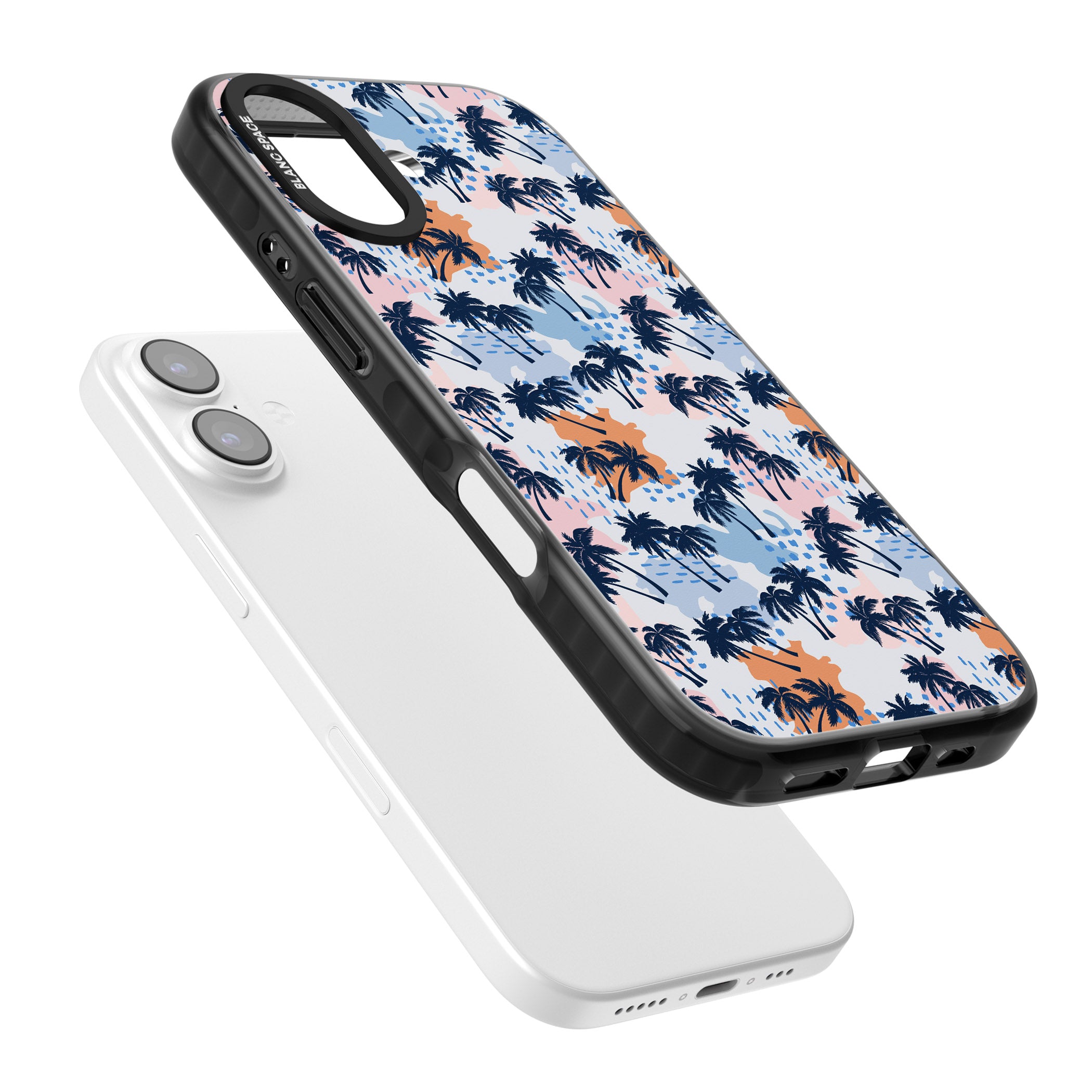 Tropical Vibes Palm iPhone 17 Impact Pro Black Phone Case Colours