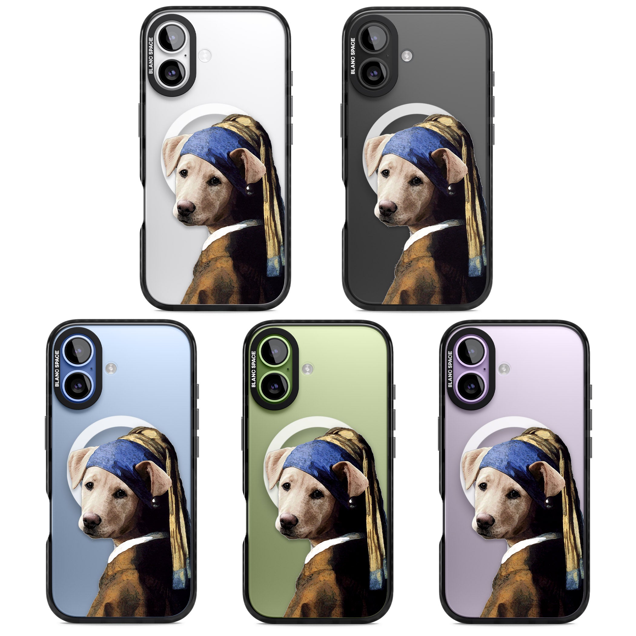 Doggo With A Pearl Earring iPhone 17 Impact Pro Black Phone Case APT Impact Protection
