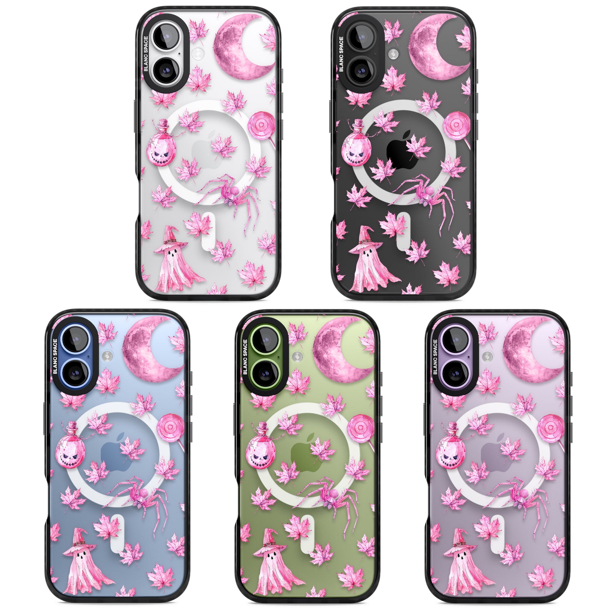 Pink Moon Maple iPhone 17 Impact Pro Black Phone Case APT Impact Protection
