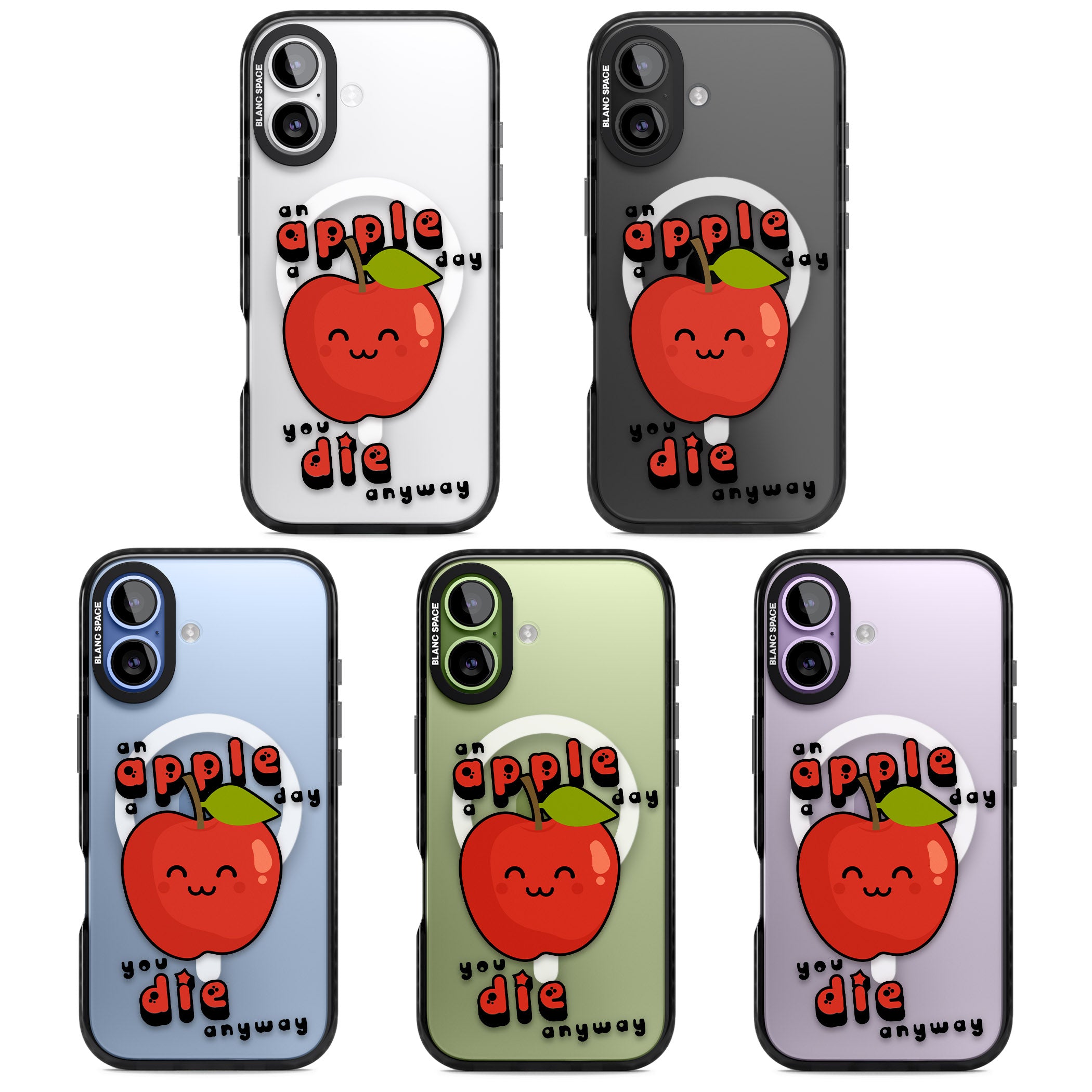 An Apple A Day iPhone 17 Impact Pro Black Phone Case APT Impact Protection