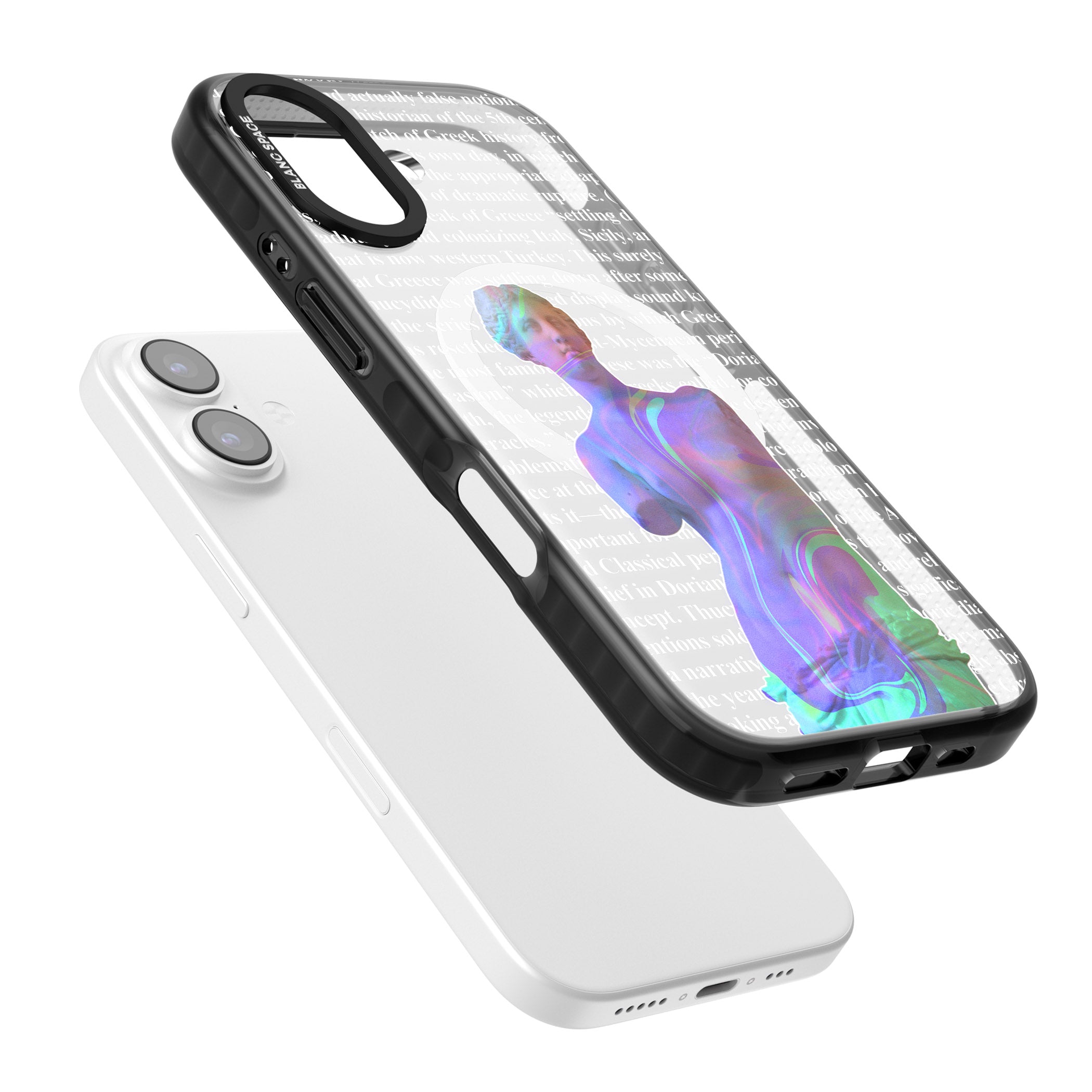 Iridescent De Milo iPhone 17 Impact Pro Black Phone Case Colours