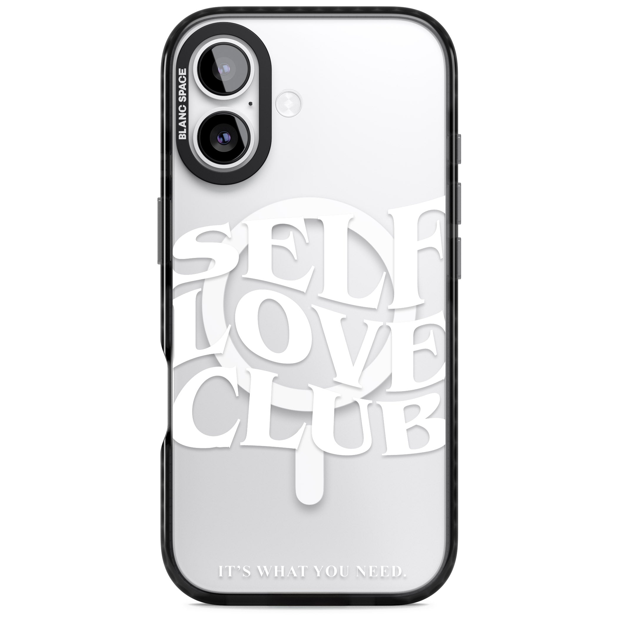 Self Love Club White iPhone 17 Impact Pro Black Phone Case