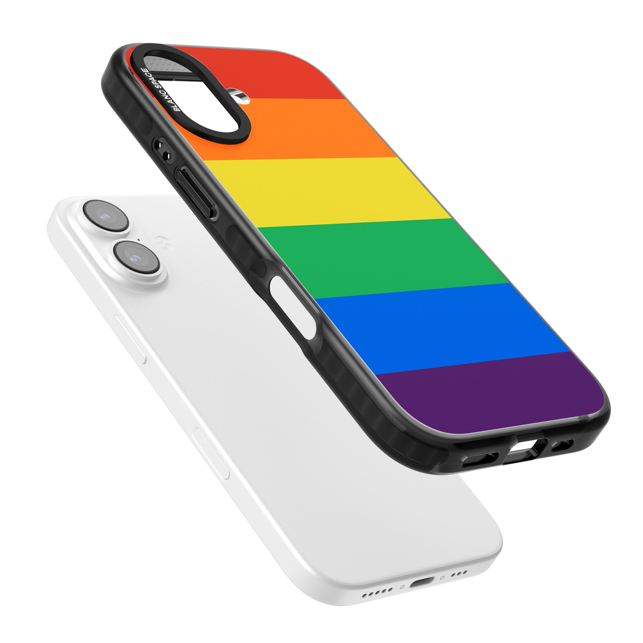 Rainbow Stripes iPhone 17 Impact Pro Black Phone Case Colours