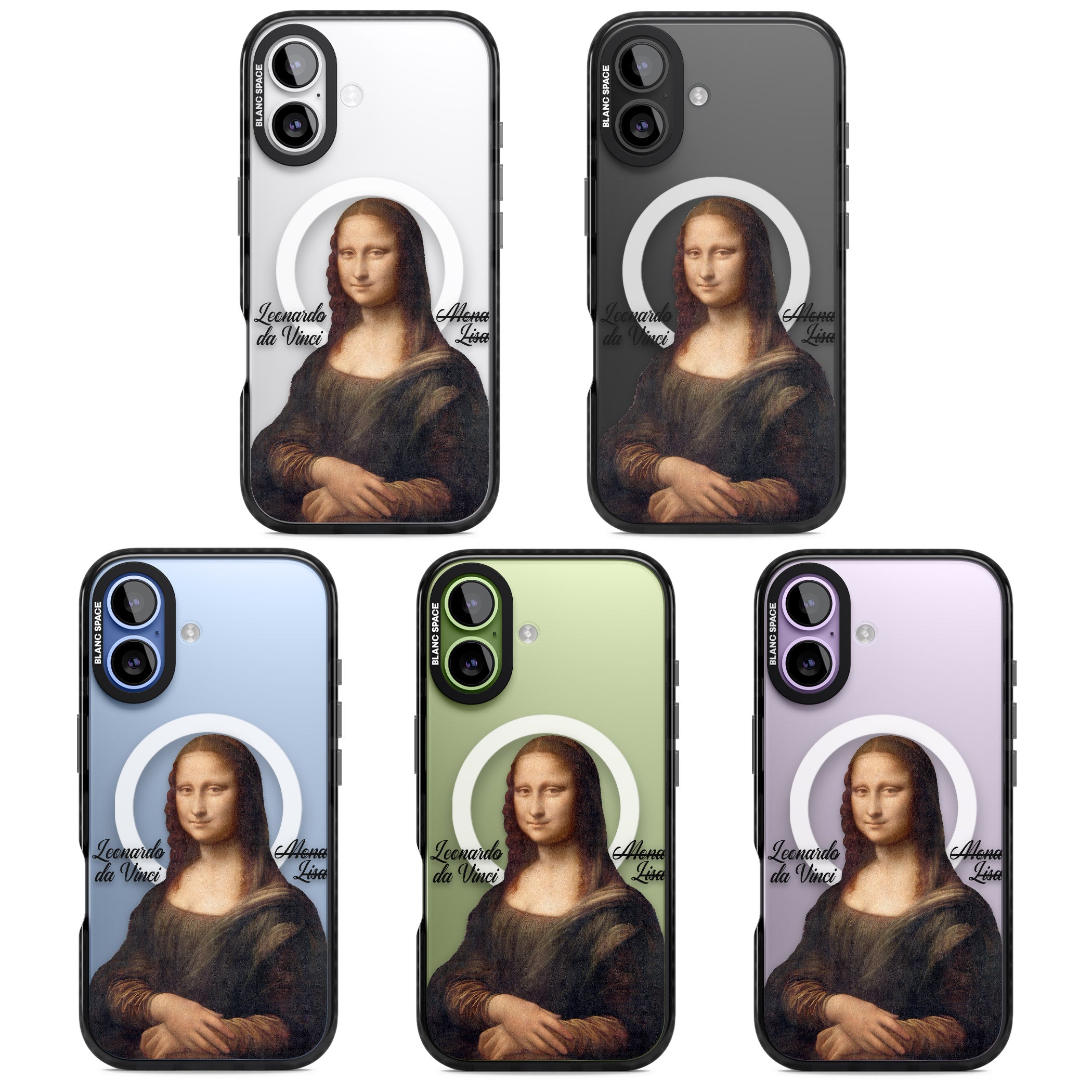 Mona Lisa Cutout iPhone 17 Impact Pro Black Phone Case APT Impact Protection