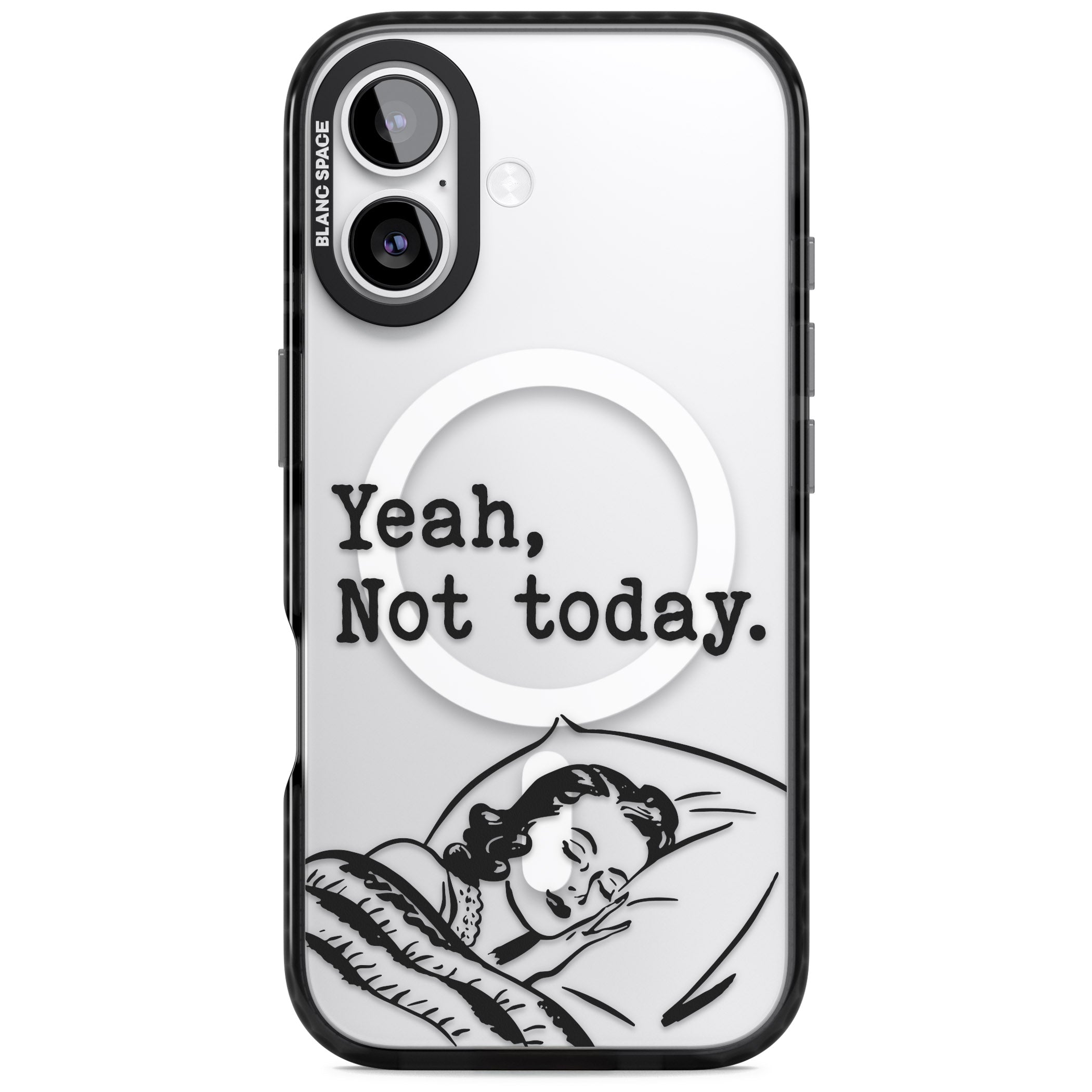 Yeah, Not Today iPhone 17 Impact Pro Black Phone Case