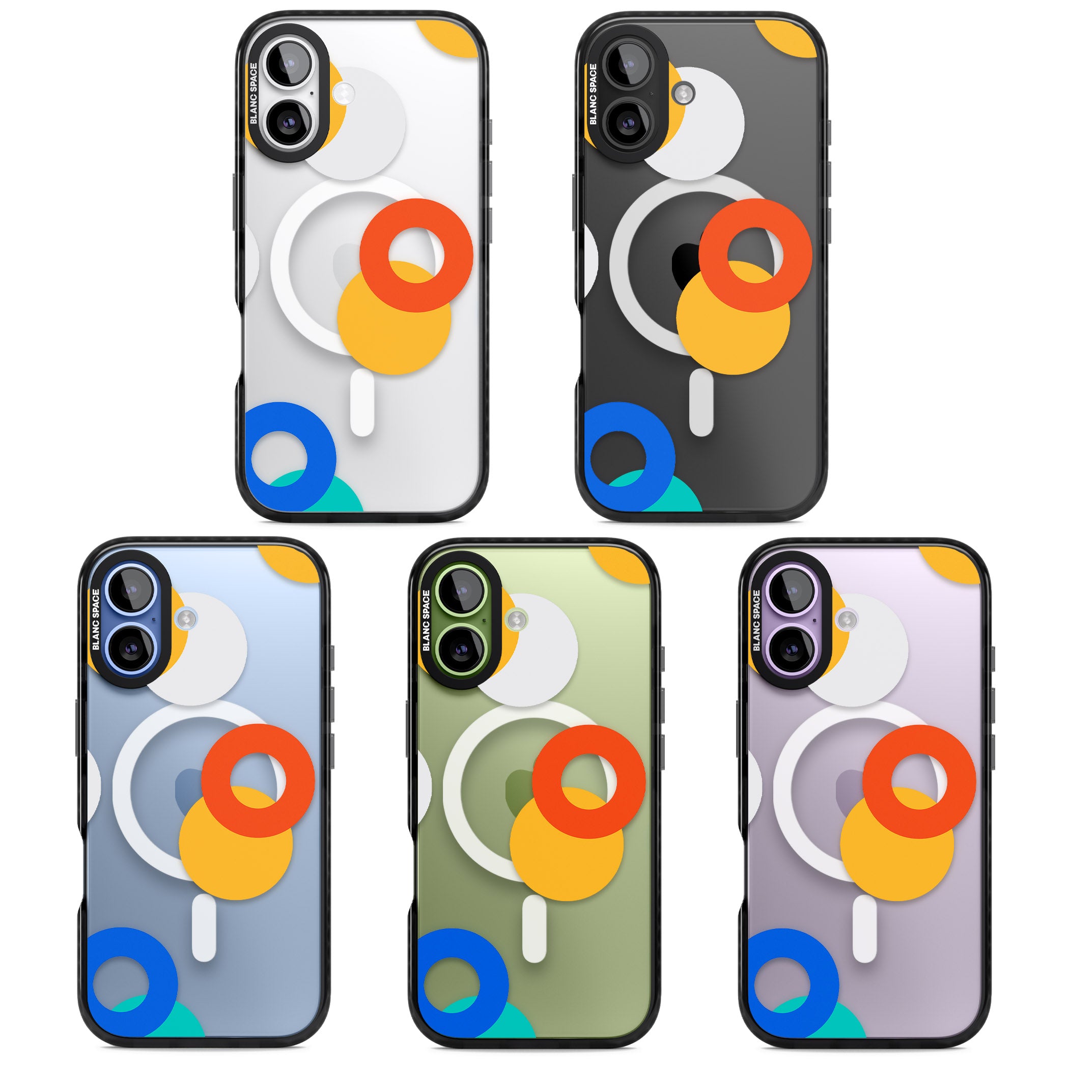 Abstract Mixed Circles iPhone 17 Impact Pro Black Phone Case APT Impact Protection