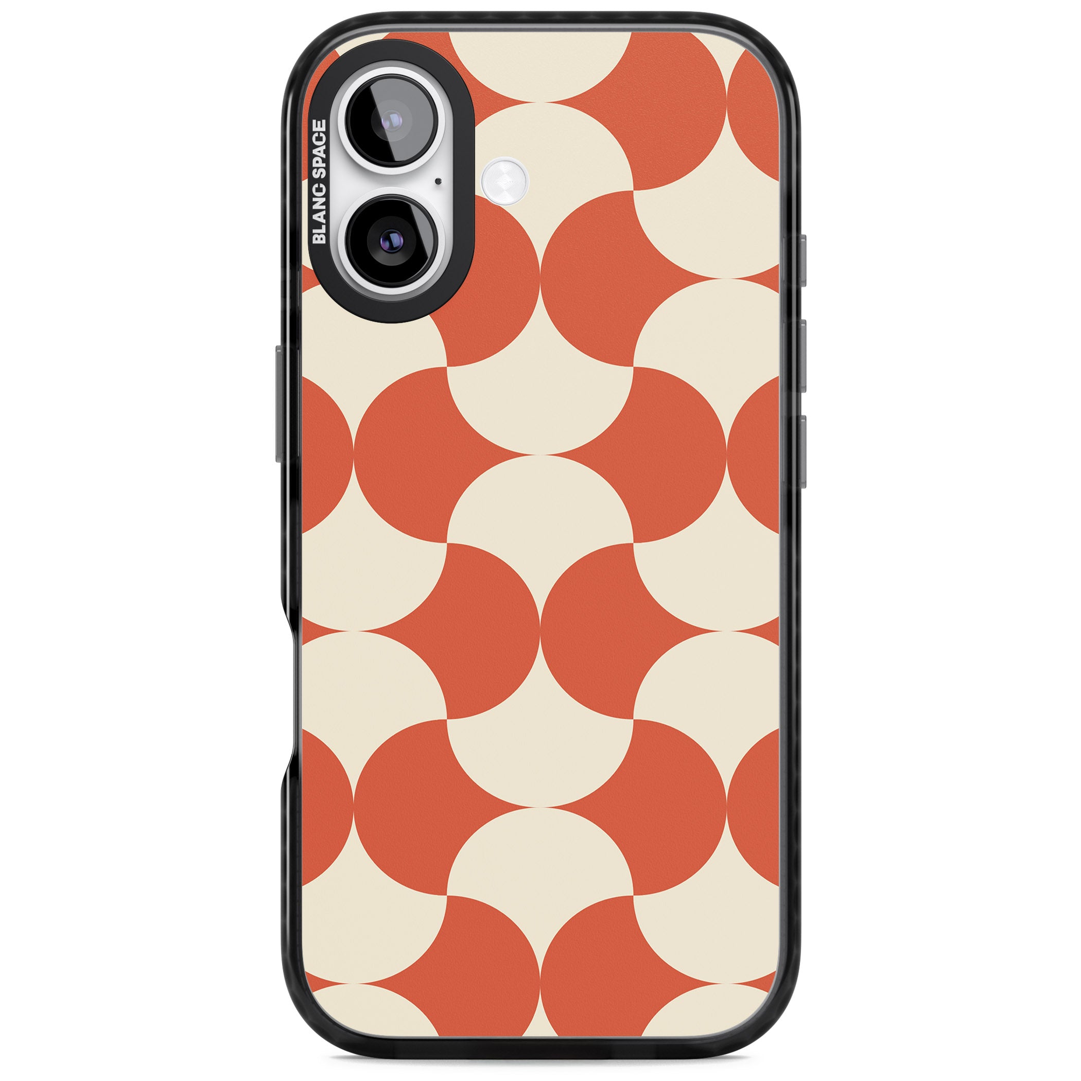 Abstract Retro Shapes iPhone 17 Impact Pro Black Phone Case
