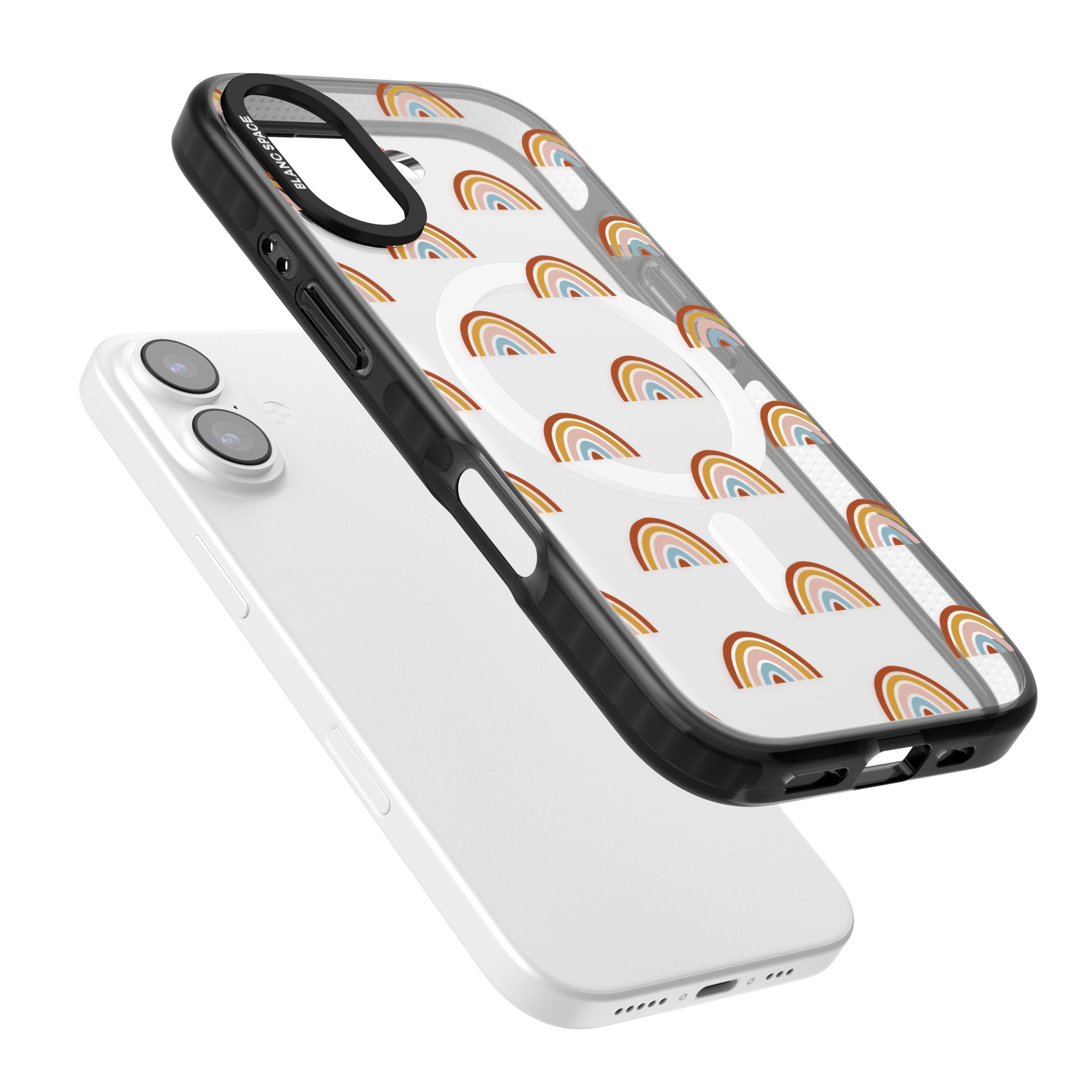 Scandi Rainbow iPhone 17 Impact Pro Black Phone Case Colours