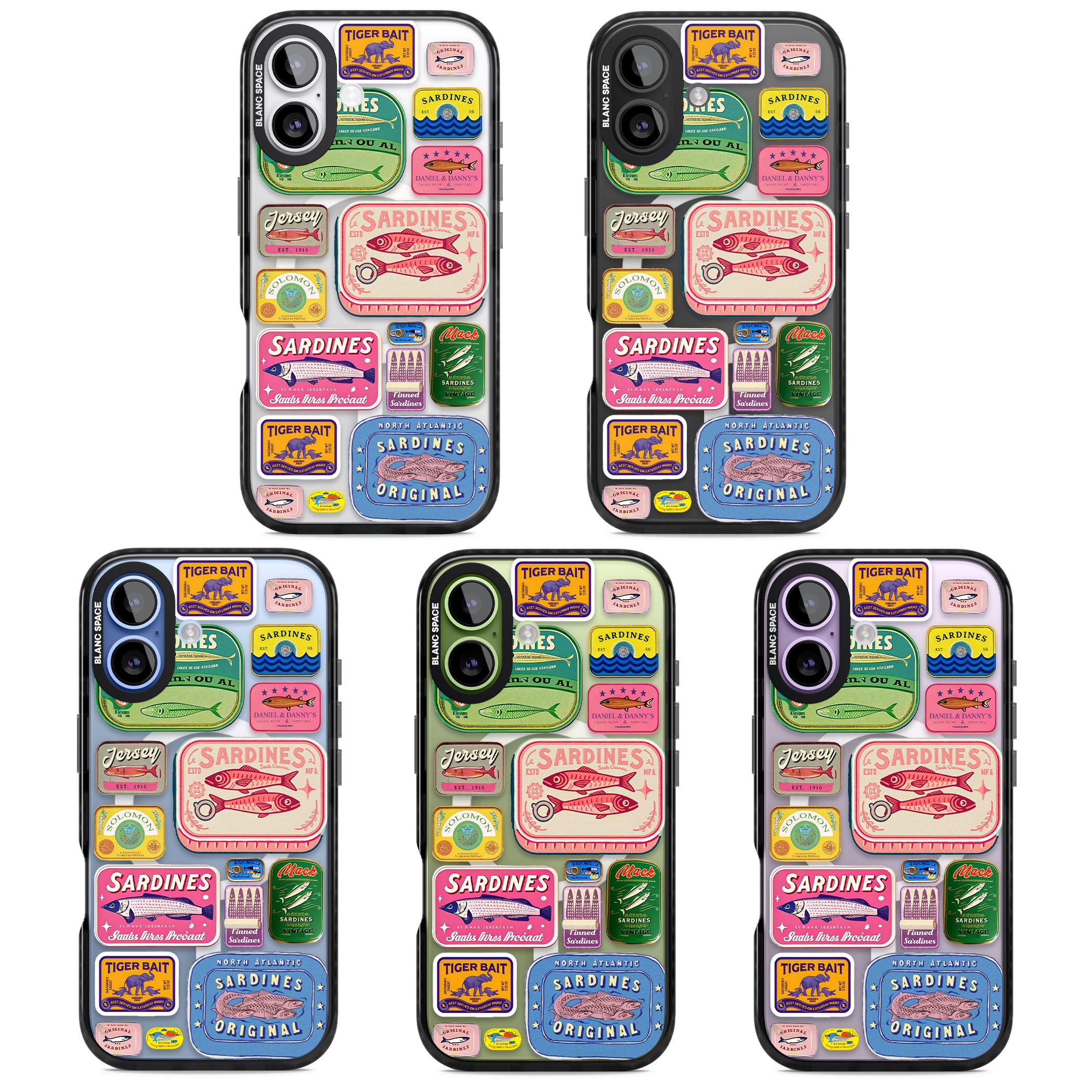 Vintage Sardine Tins iPhone 17 Impact Pro Black Phone Case APT Impact Protection