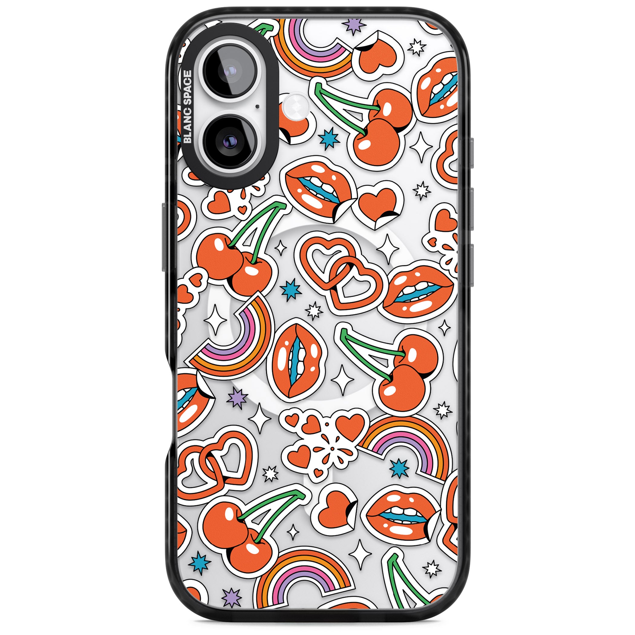 Red Sticker Pop iPhone 17 Impact Pro Black Phone Case