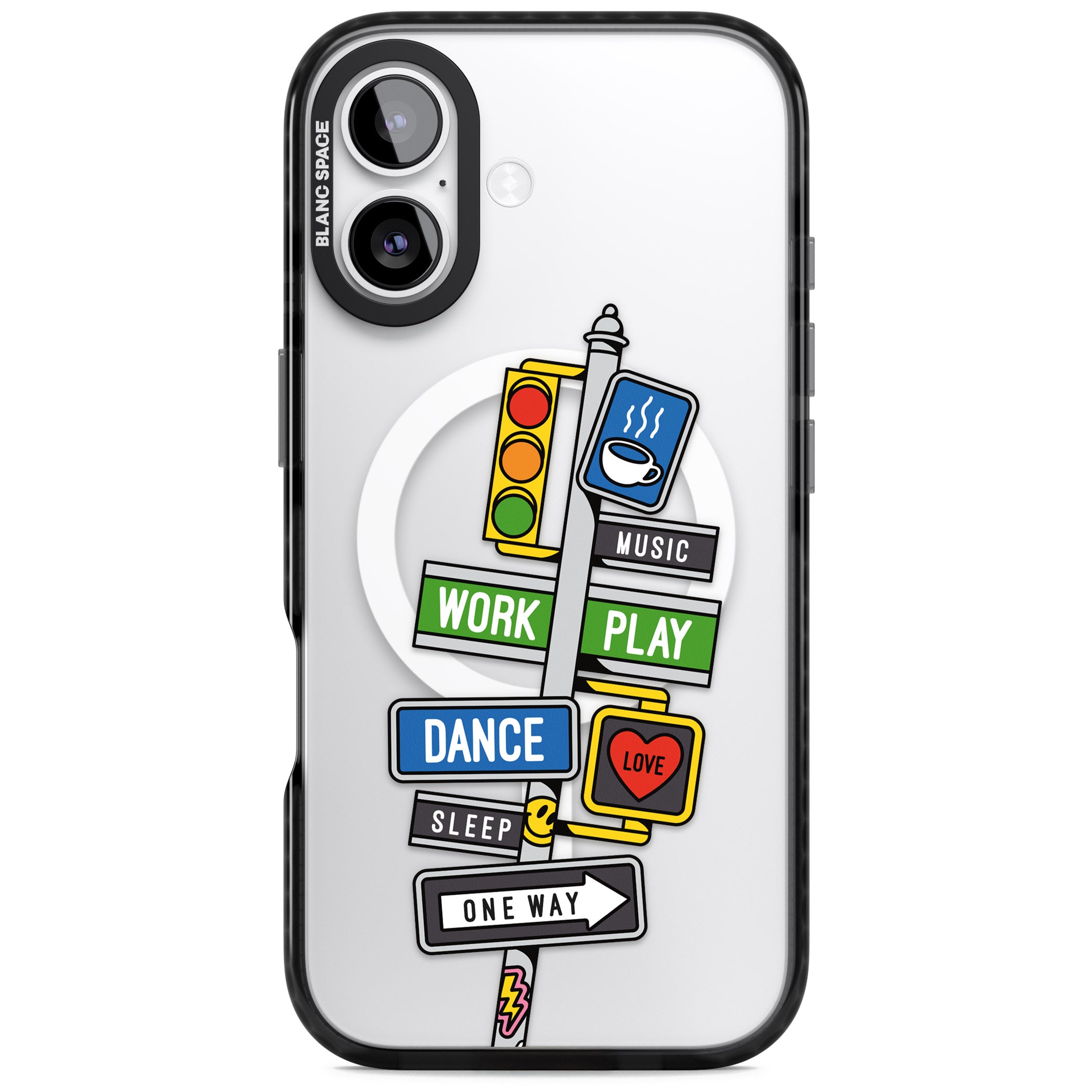 Mood Street Signs iPhone 17 Impact Pro Black Phone Case