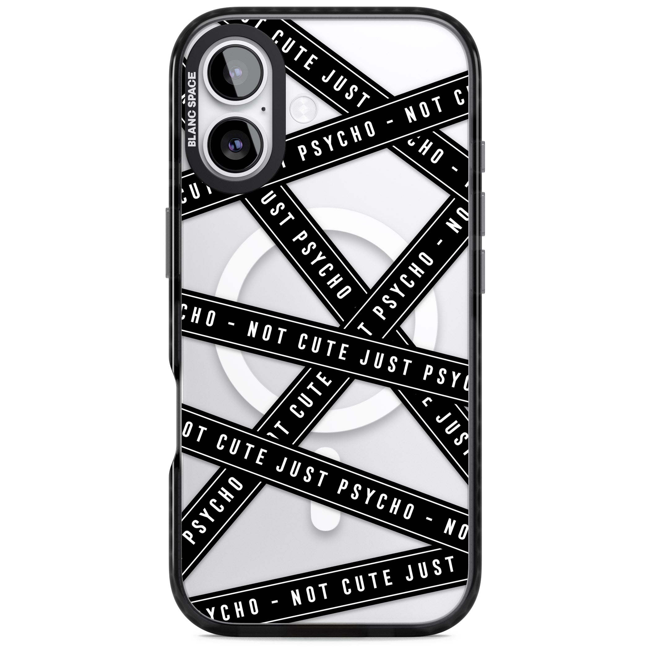 Not Cute Just Psycho iPhone 17 Impact Pro Black Phone Case