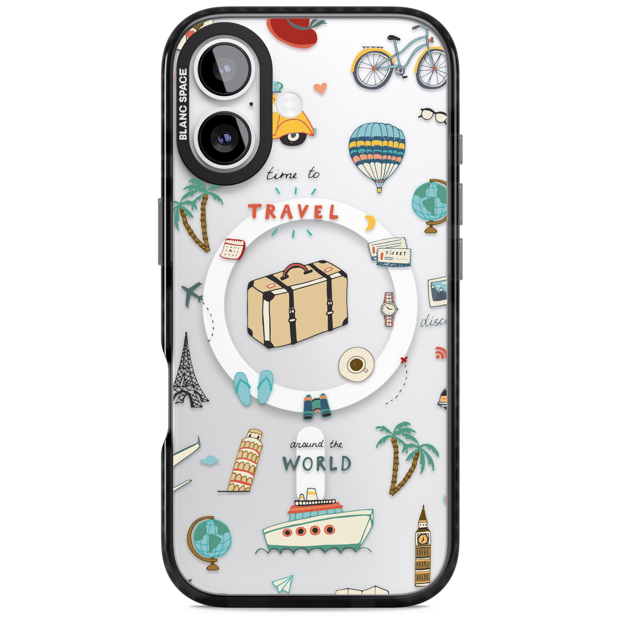 Cute Travel Pattern Transparent