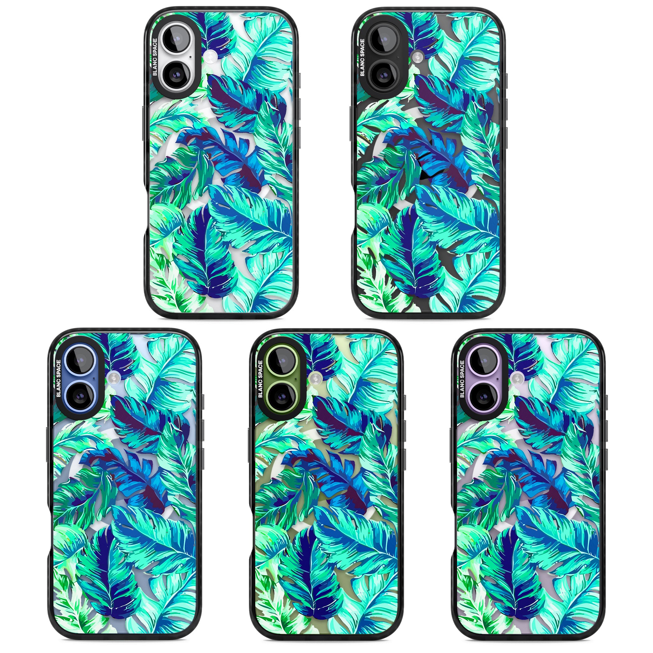 Tropical Palms iPhone 17 Impact Pro Black Phone Case APT Impact Protection