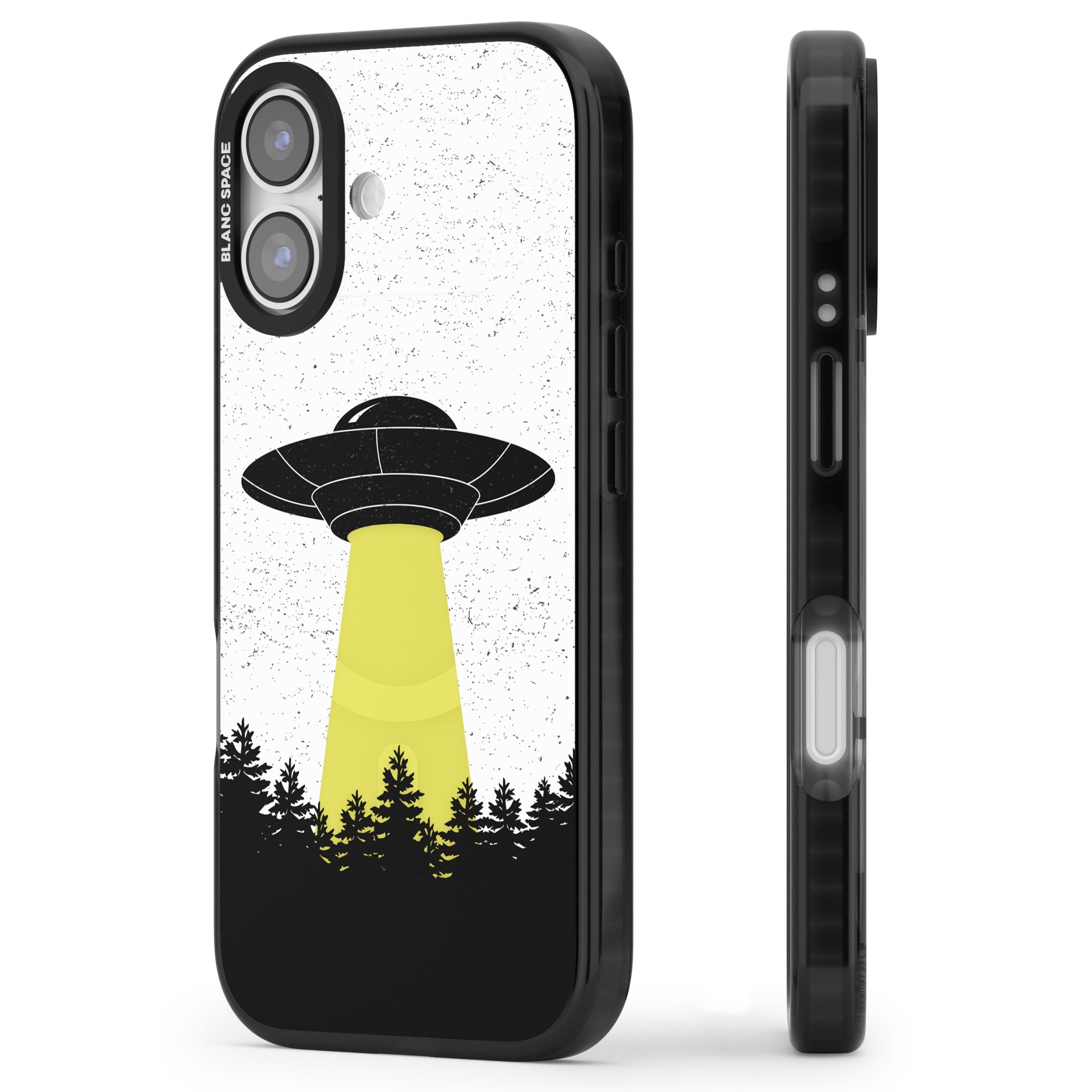 Alien Abduction iPhone 17 Impact Pro Black Phone Case Side Profile