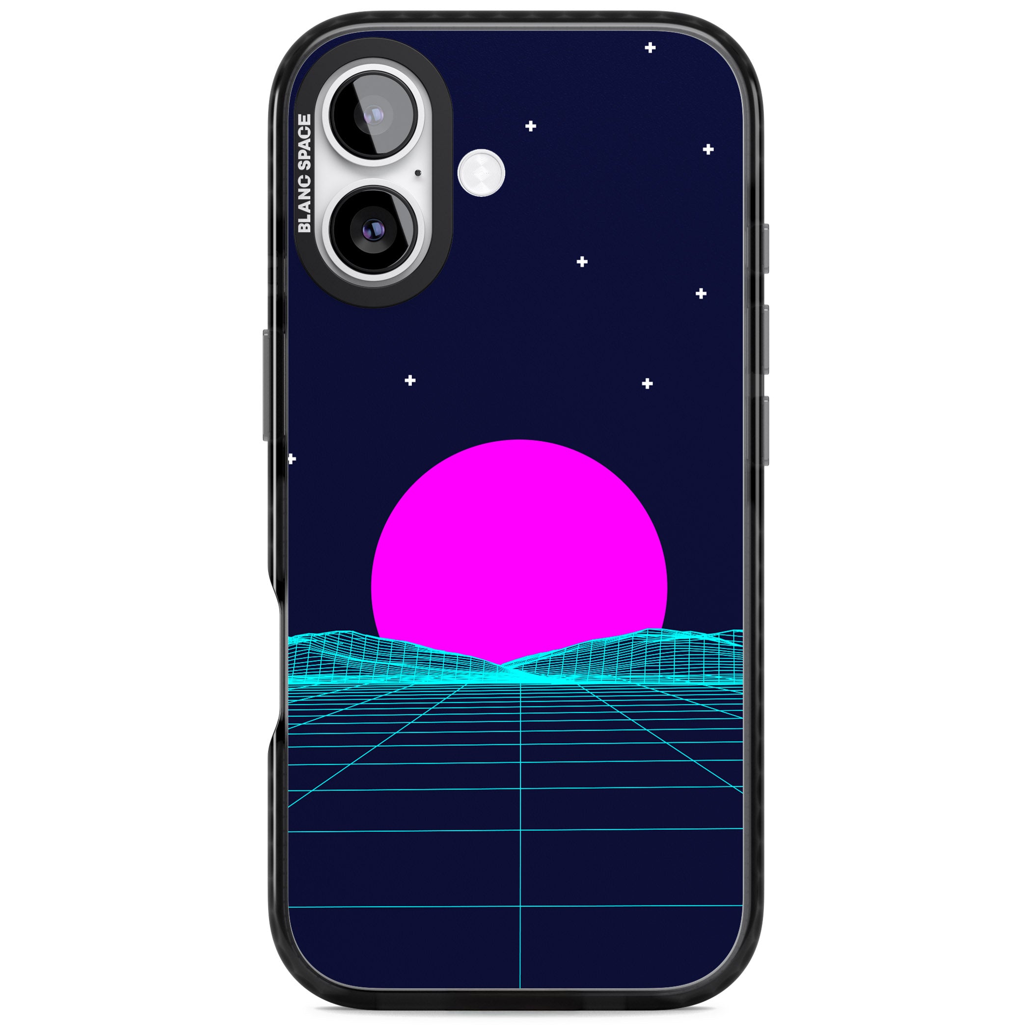 Miami Sunset Vaporwave iPhone 17 Impact Pro Black Phone Case