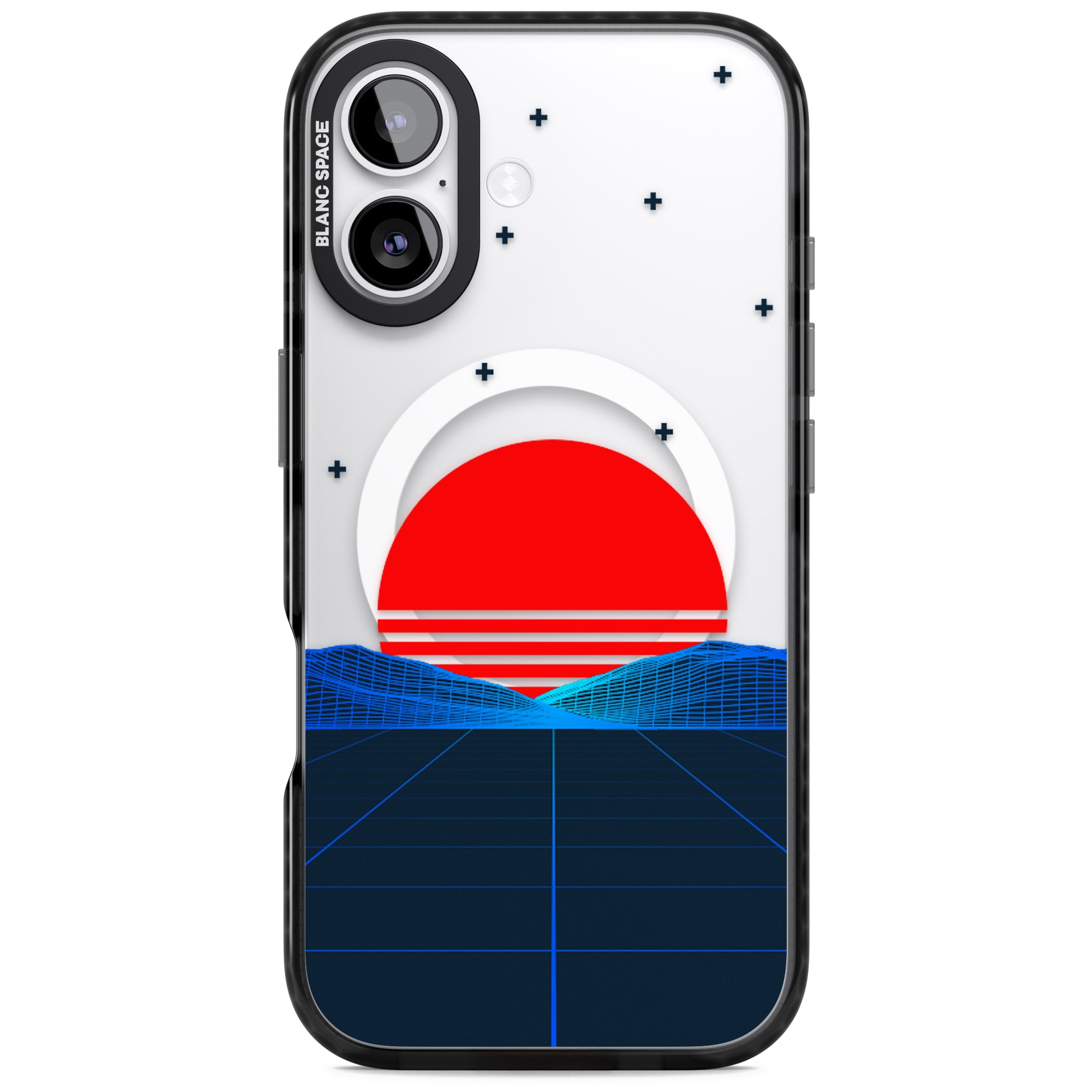 Japanese Sunset Vaporwave iPhone 17 Impact Pro Black Phone Case