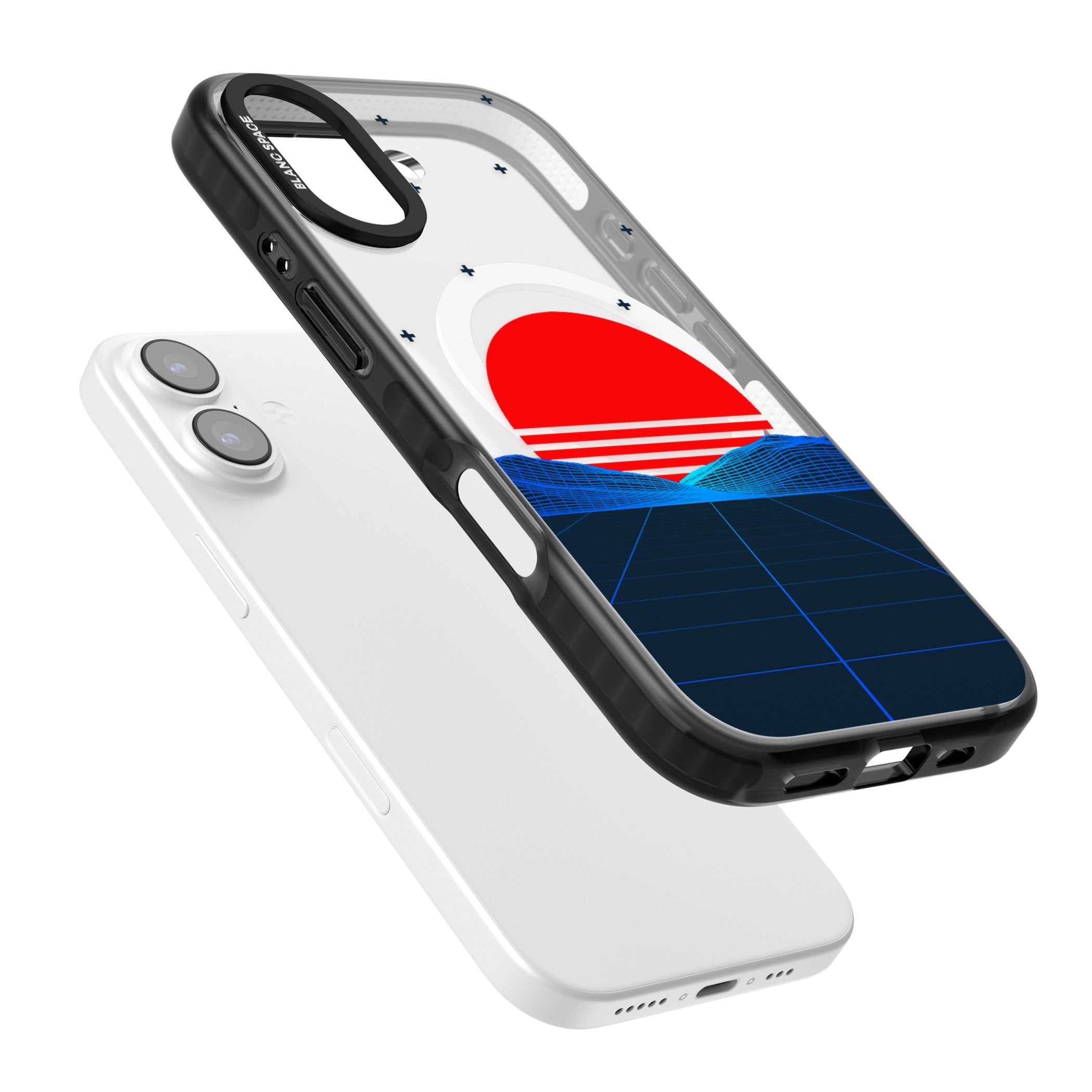 Japanese Sunset Vaporwave iPhone 17 Impact Pro Black Phone Case Colours