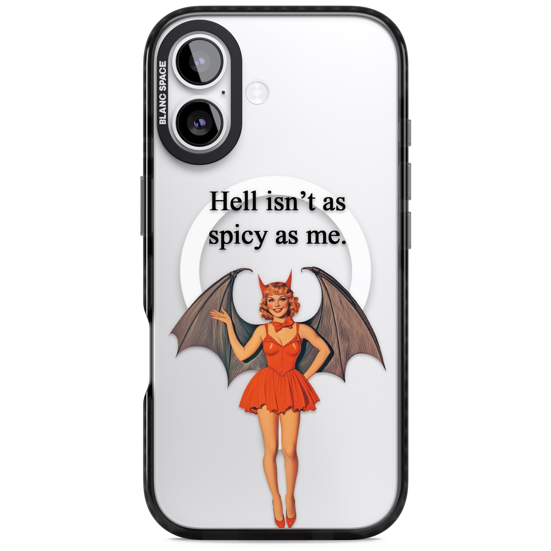 Hell Isnt As Spicy As Me iPhone 17 Impact Pro Black Phone Case