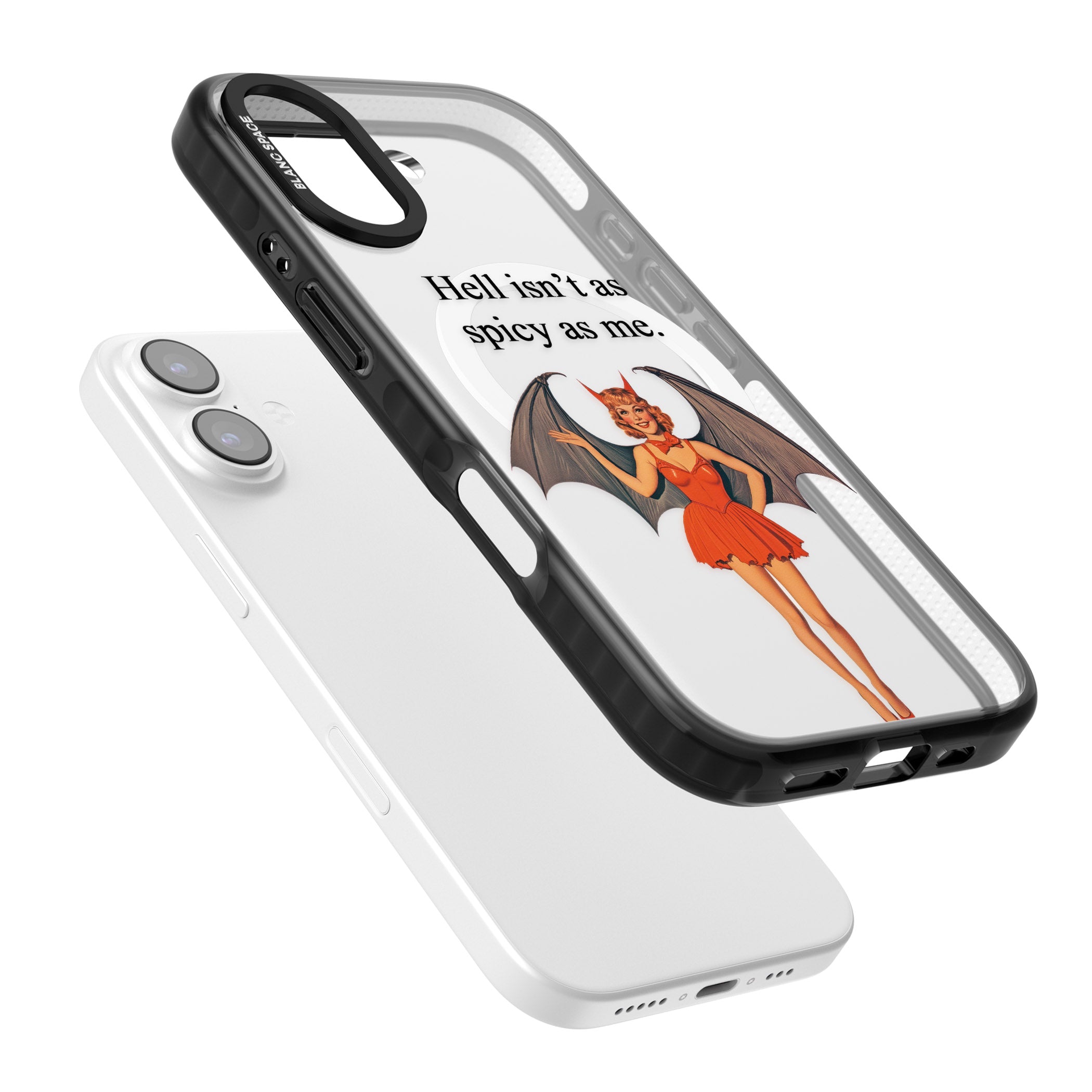 Hell Isnt As Spicy As Me iPhone 17 Impact Pro Black Phone Case Colours