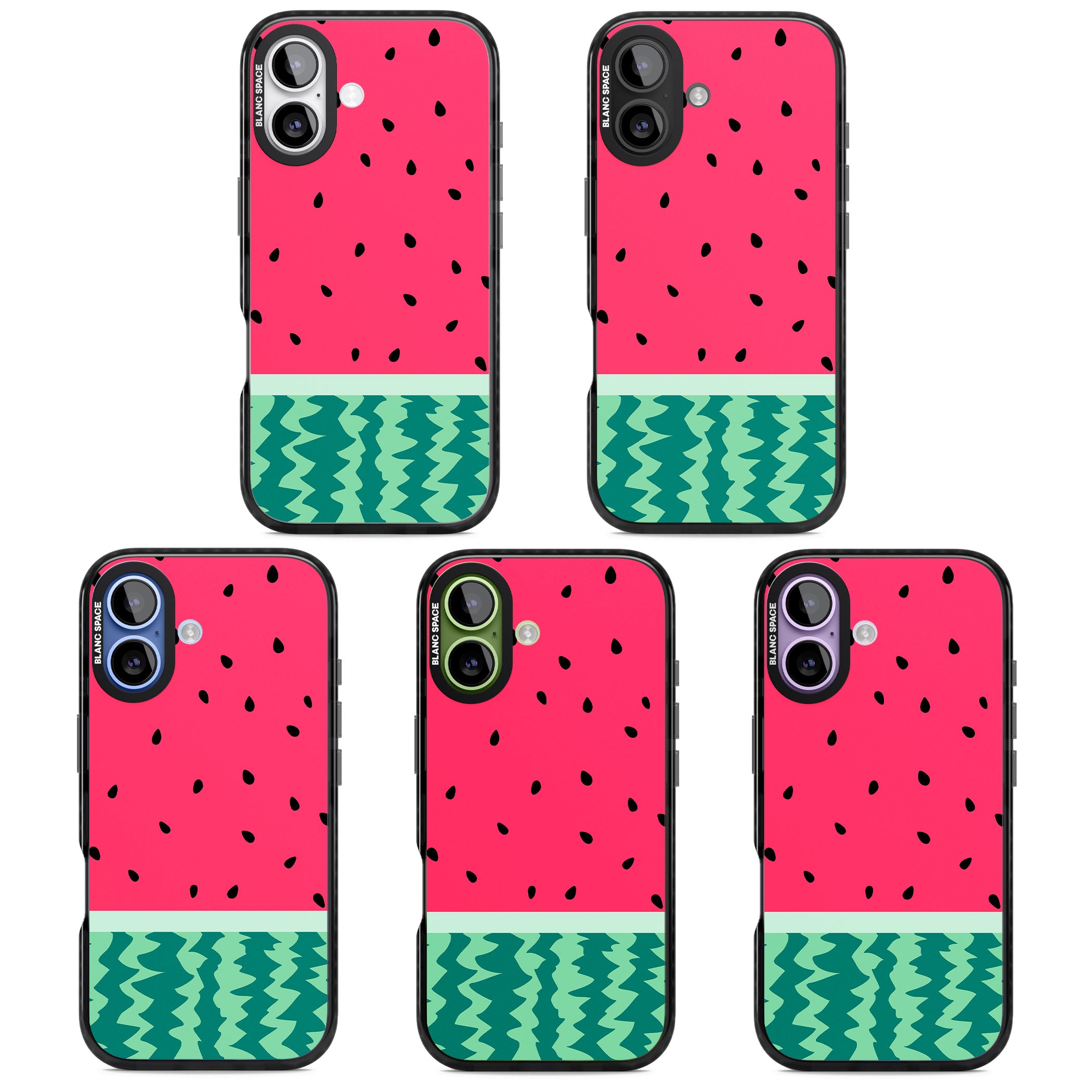 Full Watermelon iPhone 17 Impact Pro Black Phone Case APT Impact Protection