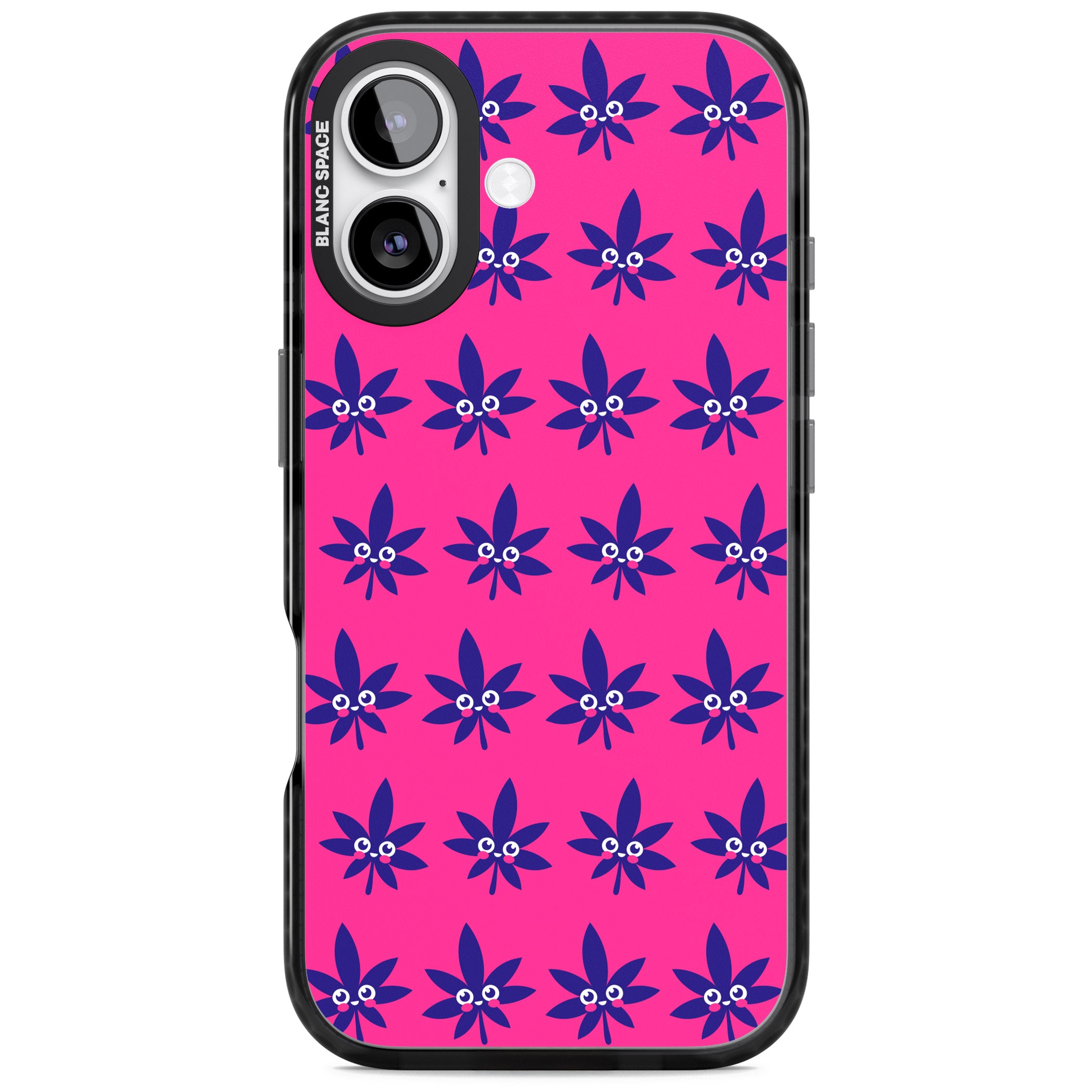 Pink Sativa iPhone 17 Impact Pro Black Phone Case
