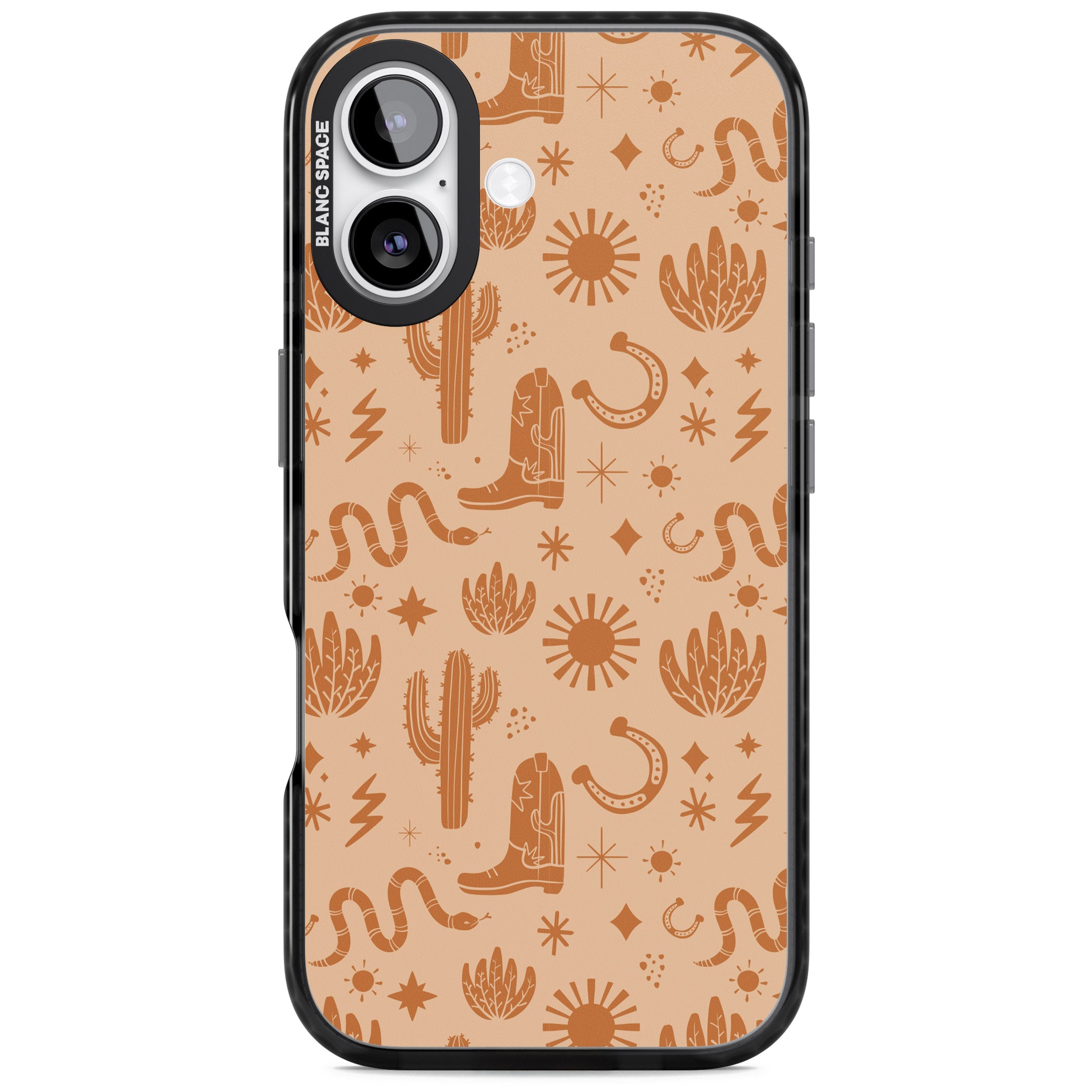 Wild West Pattern iPhone 17 Impact Pro Black Phone Case