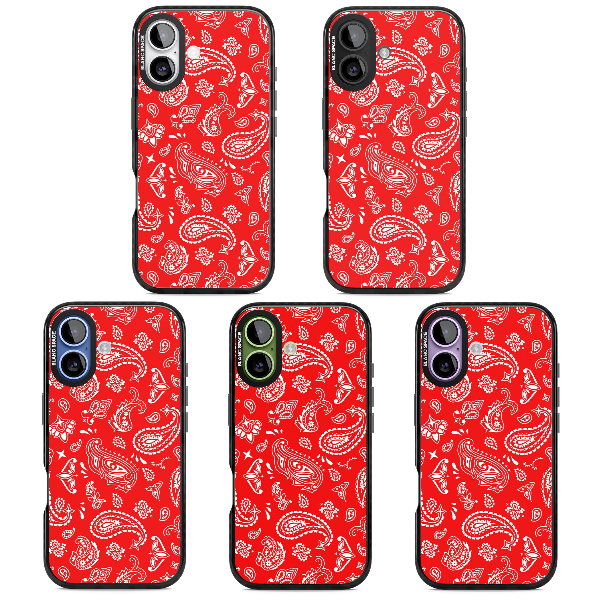 Red Bandana iPhone 17 Impact Pro Black Phone Case APT Impact Protection