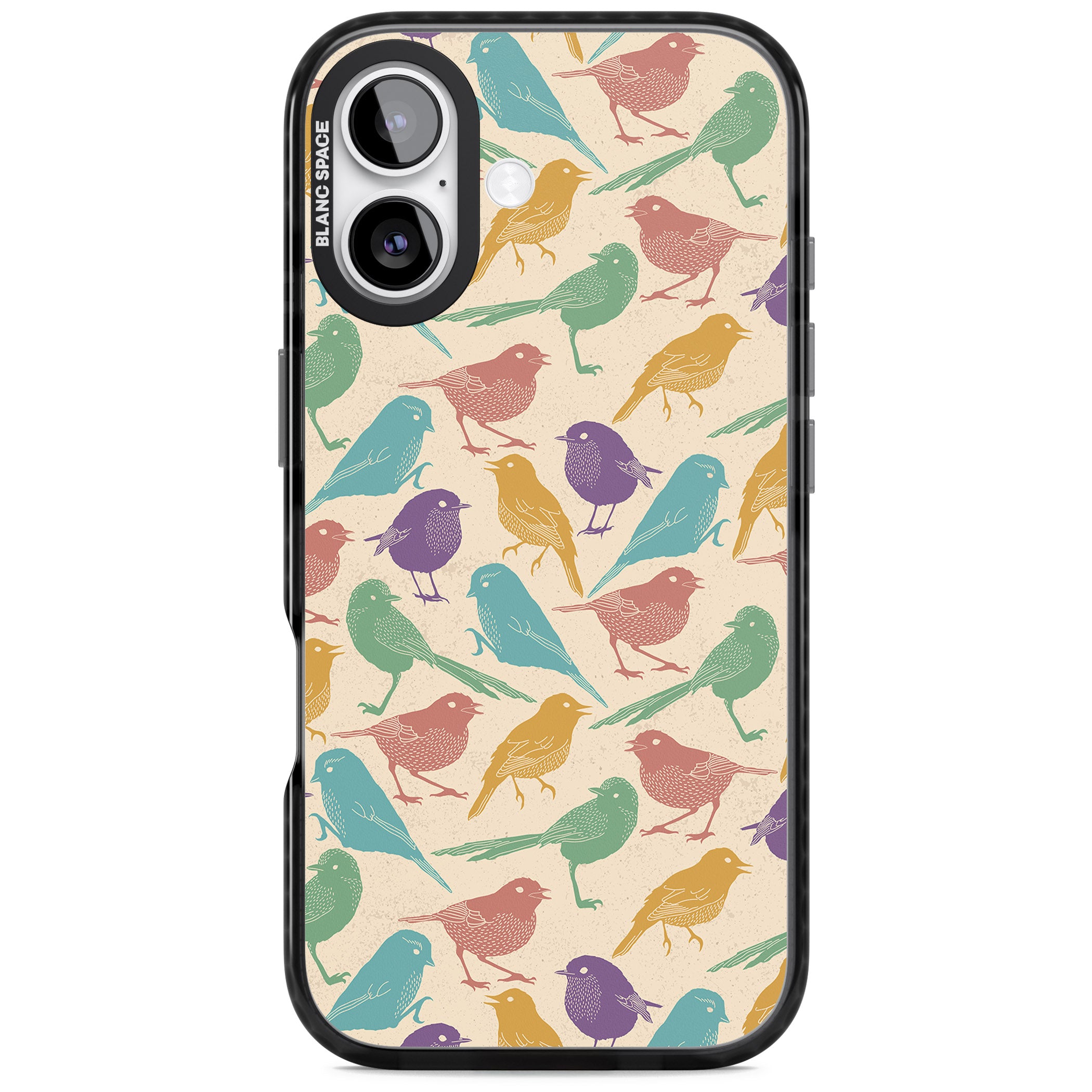 Colorful Feathered Friends iPhone 17 Impact Pro Black Phone Case